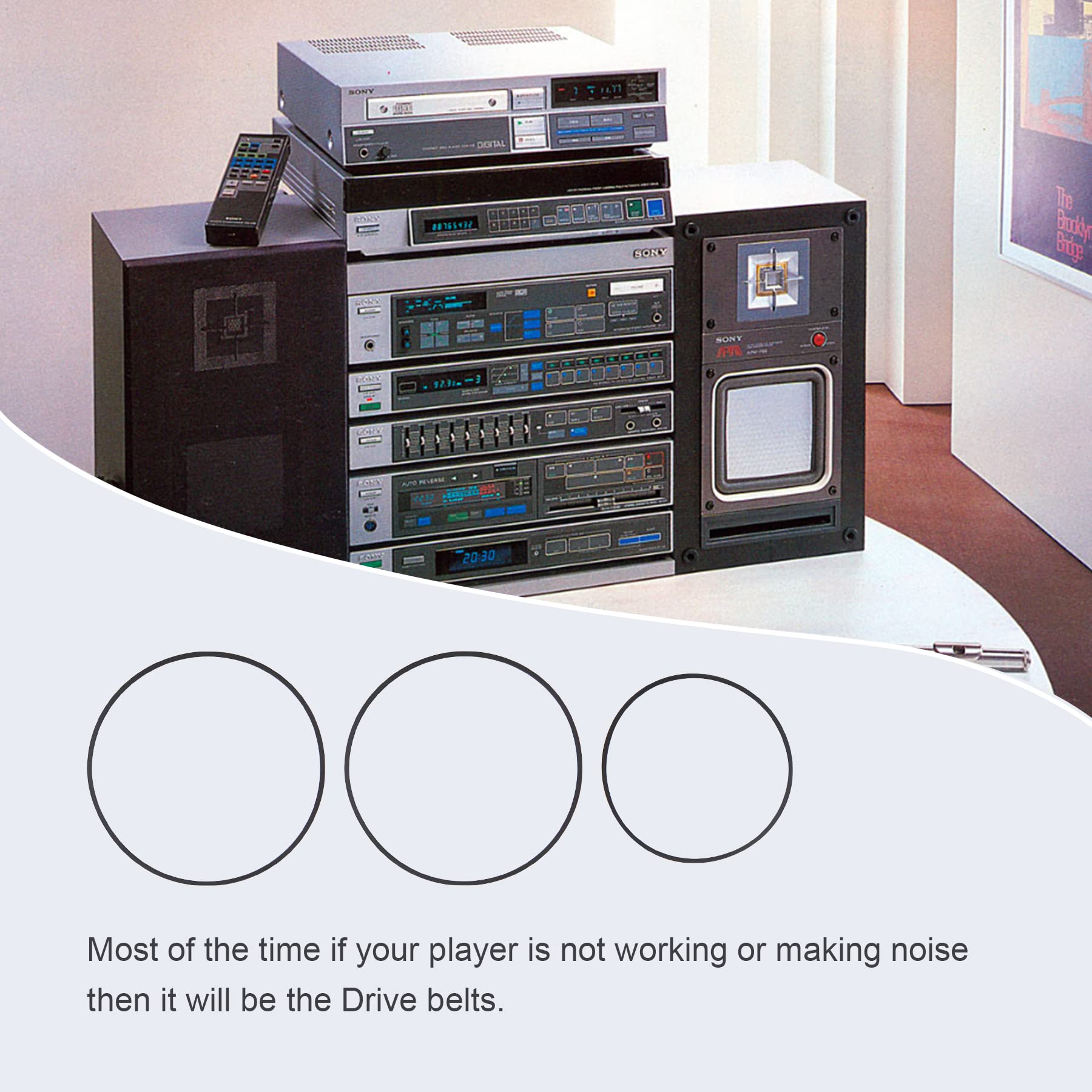 Cx300 2 Drive Belt & 1 Door Belt Replace For Cdp Cx300 Cd Players Cdp Cx350 Cdp Cx355 Cdp Cx691 421606101 (3/Pack)