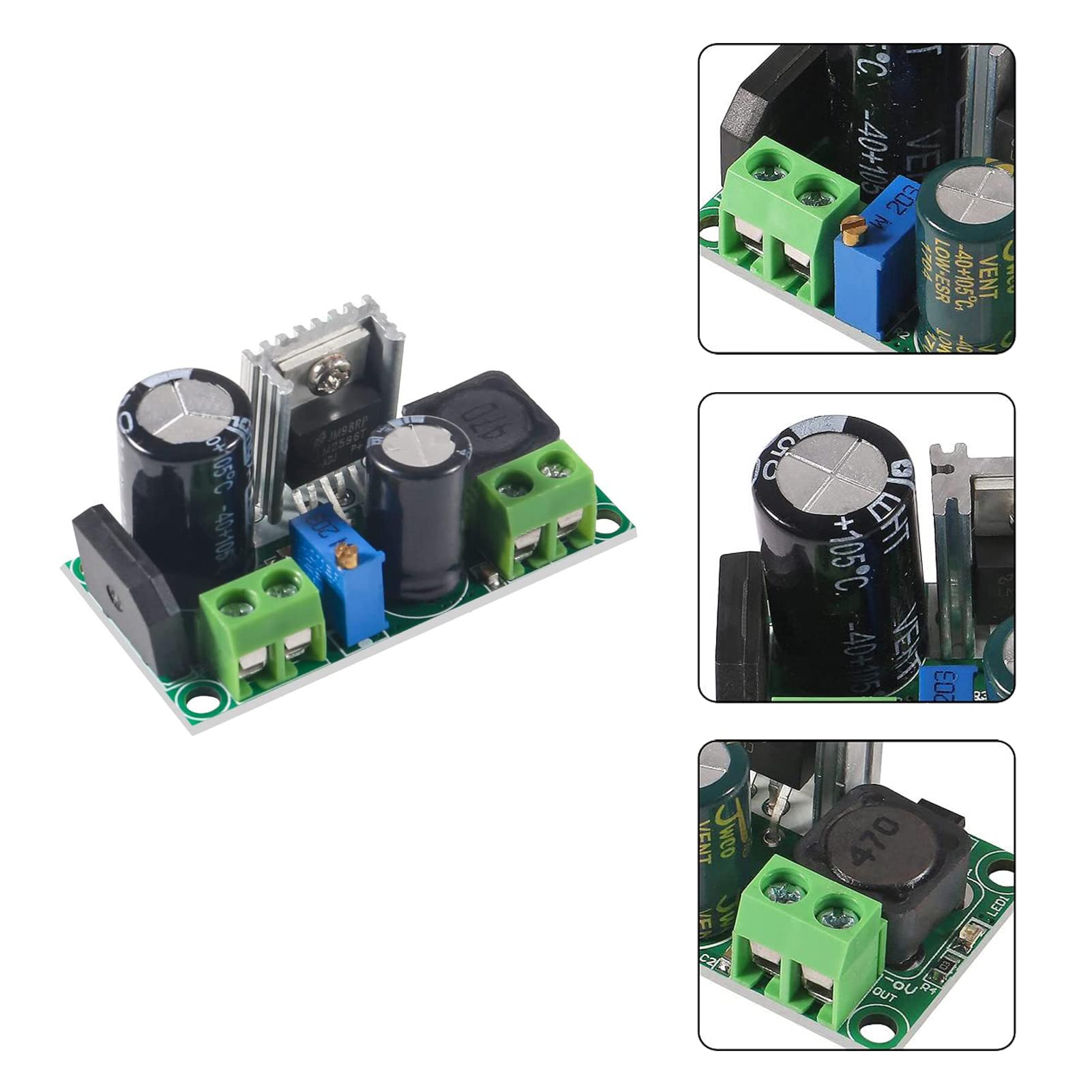 Diann 6Pcs Ac/Dc To Dc Step Down Buck Converter Voltage Regulator Power Supply Board 2A Lm2596Hv Converter Module