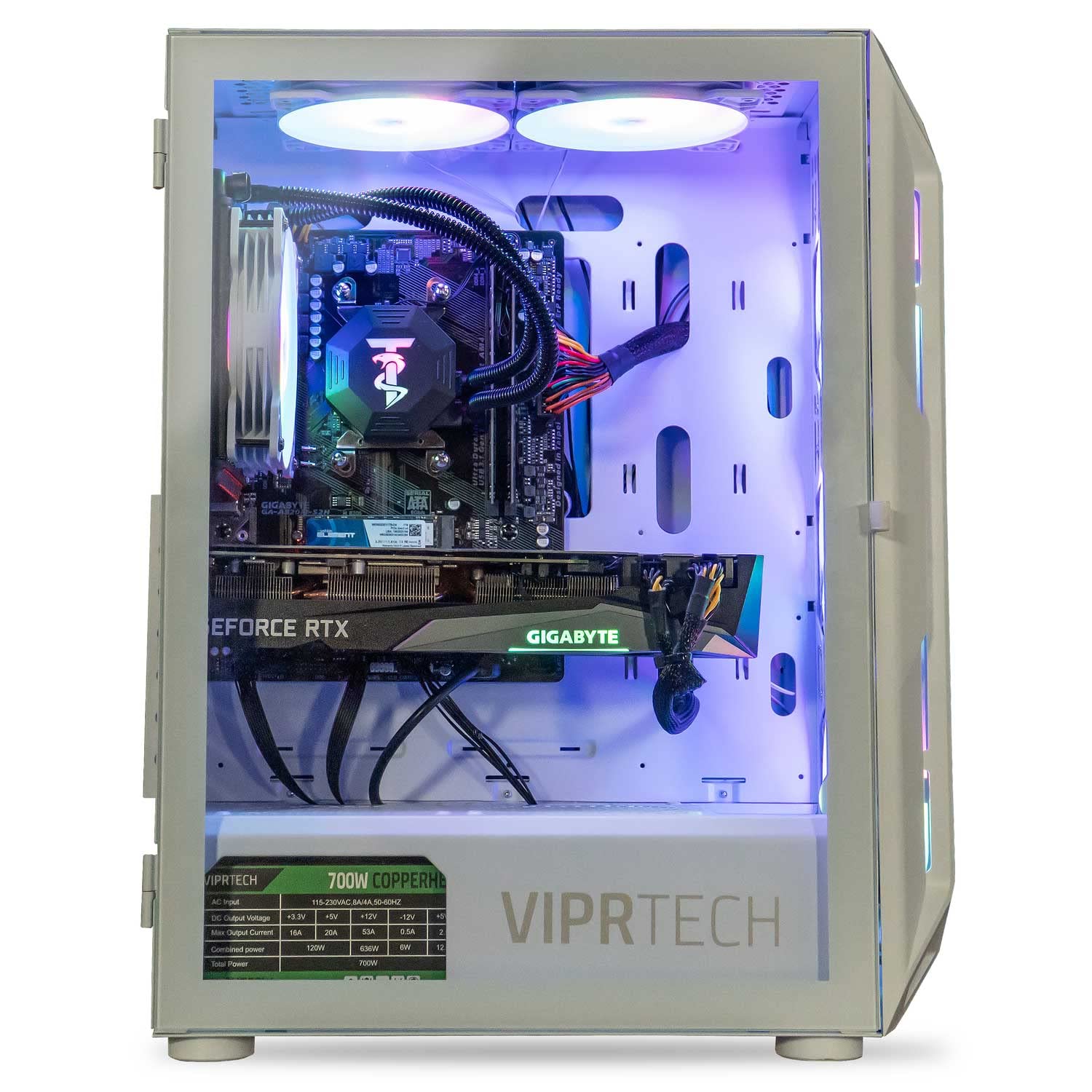 Viprtech Ghost 3.0 Liquid Cooled Pc   Amd Ryzen 5 5600X (12 Lcore 4.6Ghz), Rtx 4060 8Gb, 32Gb Ddr4 3200, 1Tb Nvme Ssd, Vr Ready,