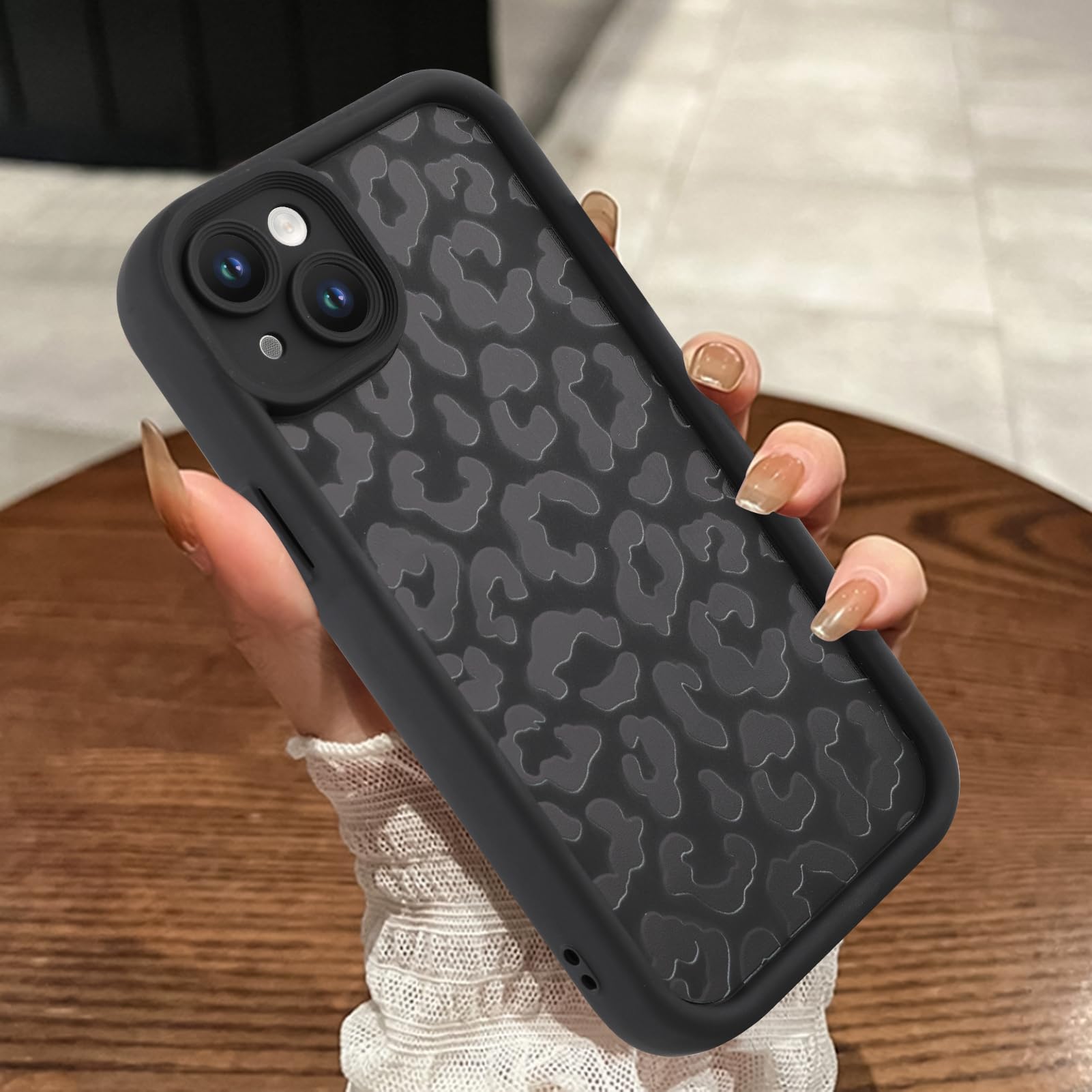 MOWIME Compatible with iPhone 14 Plus Case, Cheetah Print Shockproof Soft TPU Protective Cover for Women Girls, Slim Anti Scratc
