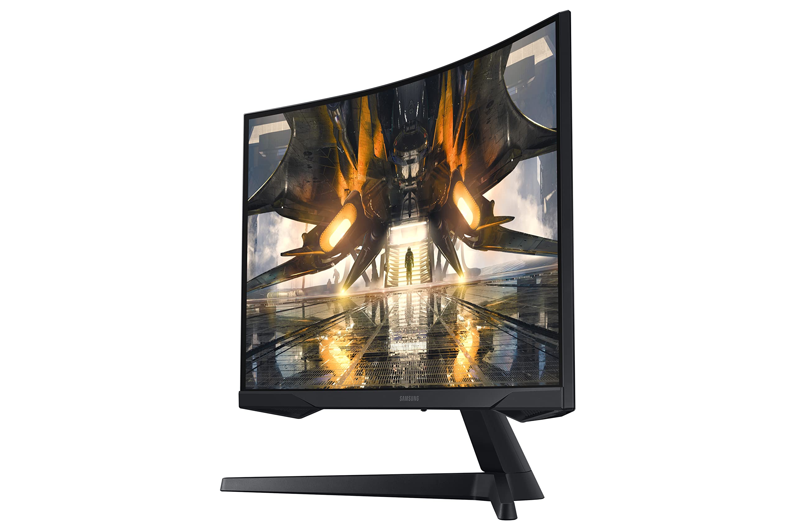 Samsung 27'' Odyssey G55A Qhd 165Hz 1Ms Freesync Curved Gaming Monitor With Hdr 10, Futuristic Design For Any Desktop (Ls27Ag550