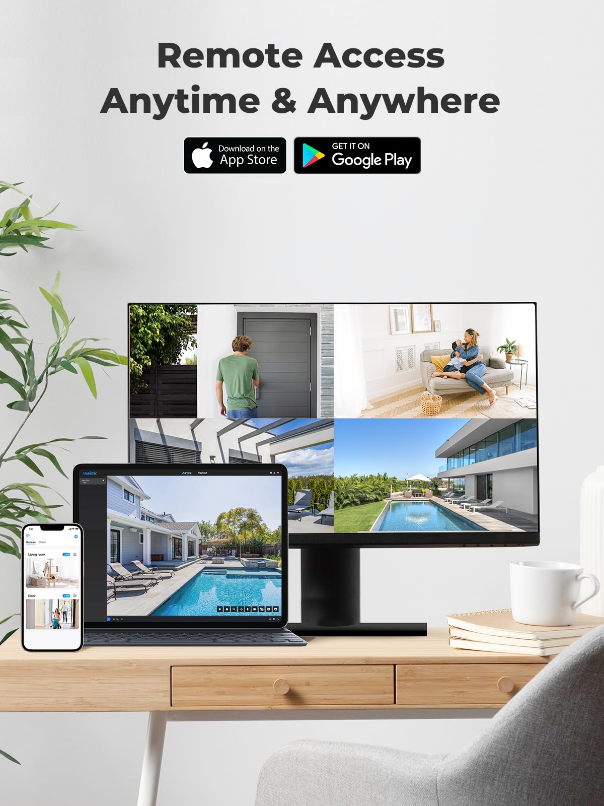 Reolink 5Mp Security Poe Ip Camera, Human/Vehicle/Pet Detection, Time Lapse,100Ft Ir Night Vision, Work With Smart Home, Support 256Gb Sd Card, Surveillance Outdoor Indoor, Rlc 510A