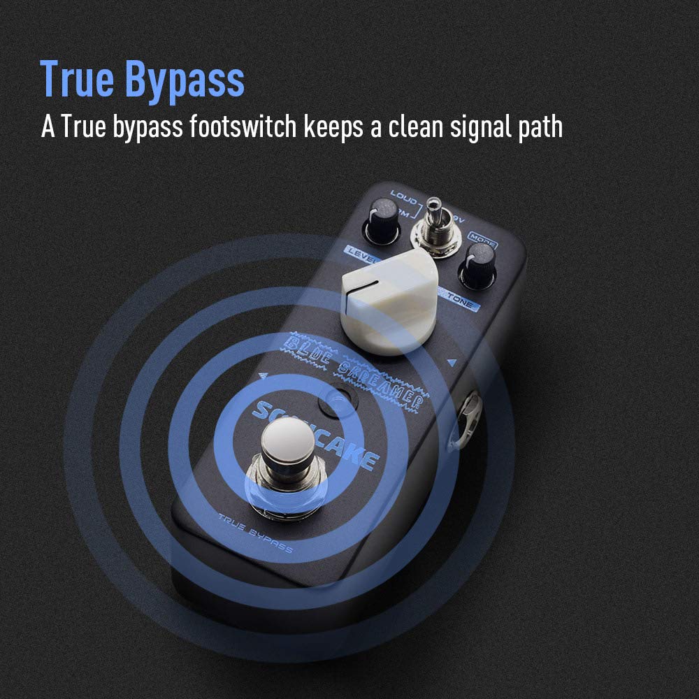 Sonicake Overdrive Pedal Overdrive Guitar Pedal Guitar Effects Pedal Vintage Dumble Blues Analog Blue Skreamer True Bypass