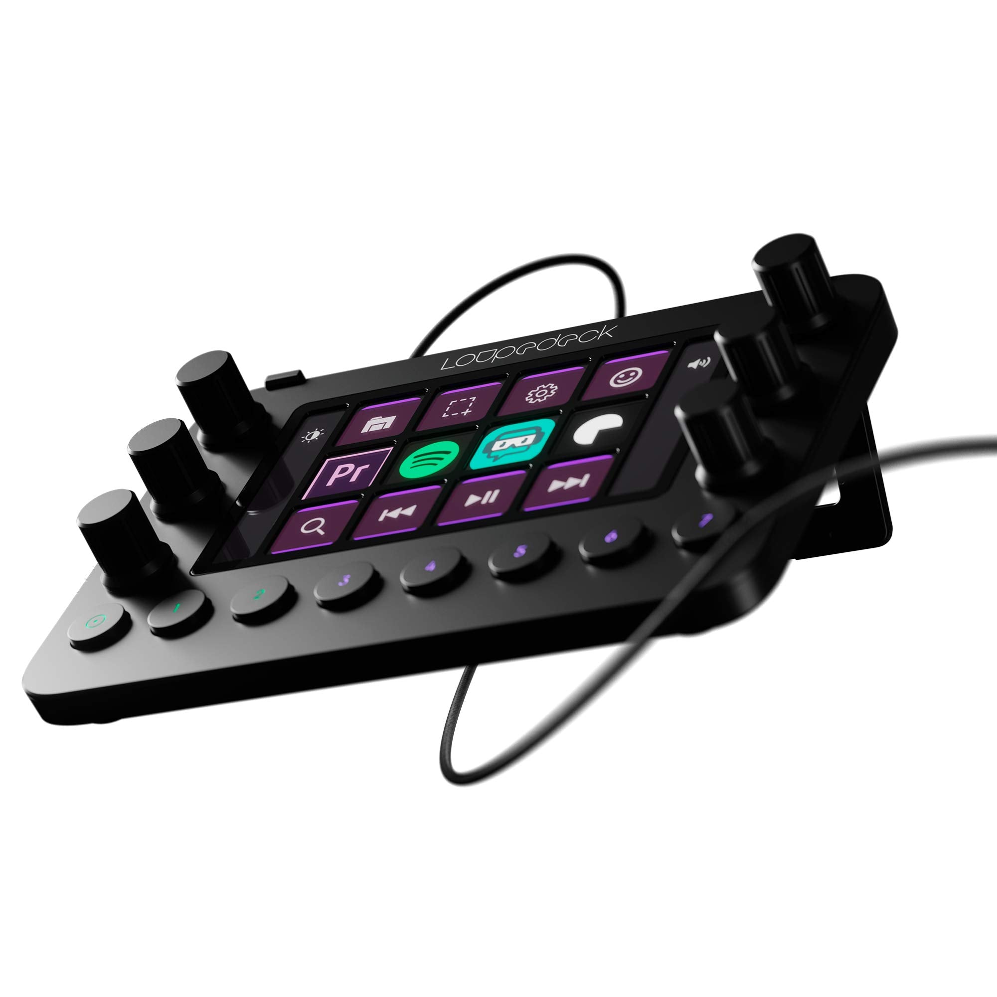 Loupedeck Live - The Custom Console For Live Streaming, Photo And Video Editing With Customizable Buttons, Dials And Led Touchsc