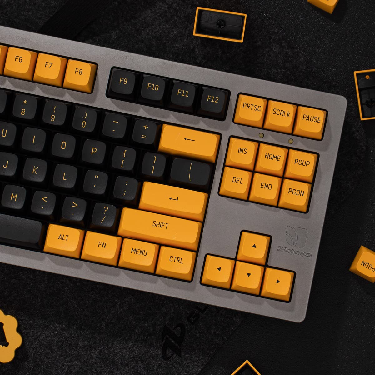 Black And Orange Keycaps Set Doubleshot Msa Profile 150 Keys Custom Keycaps For Cherry Mx 61/64/68/84/87/96/104/108 Mechanical K