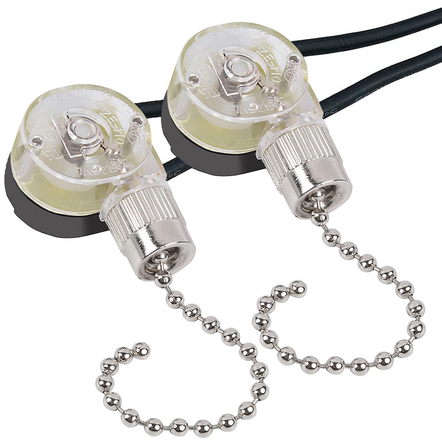 Ceiling Fan Pull Chain Switch For Fan Light, Zing Ear Ze 109 On Off Pull Chain Lamp Switch With Cord For Ceiling Fan Lights, Lam