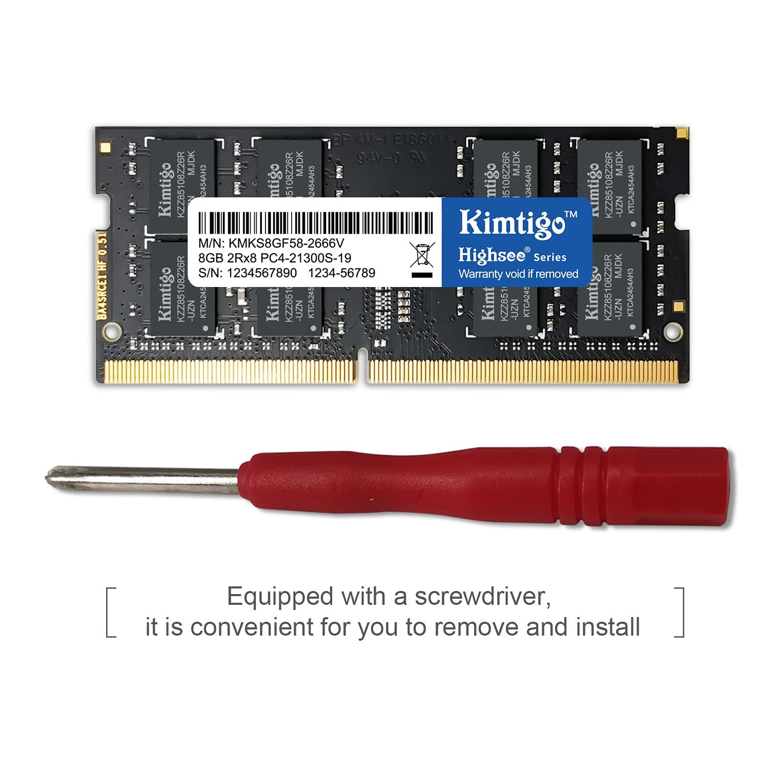 Kimtigo Ddr4 2666 8G Laptop Dram 2666Mhz (Pc4 21300) Cl19 (Compatible With 2400Mhz Or 2133Mhz) 1.2V Notebook 1Rx8 Single Rank 26