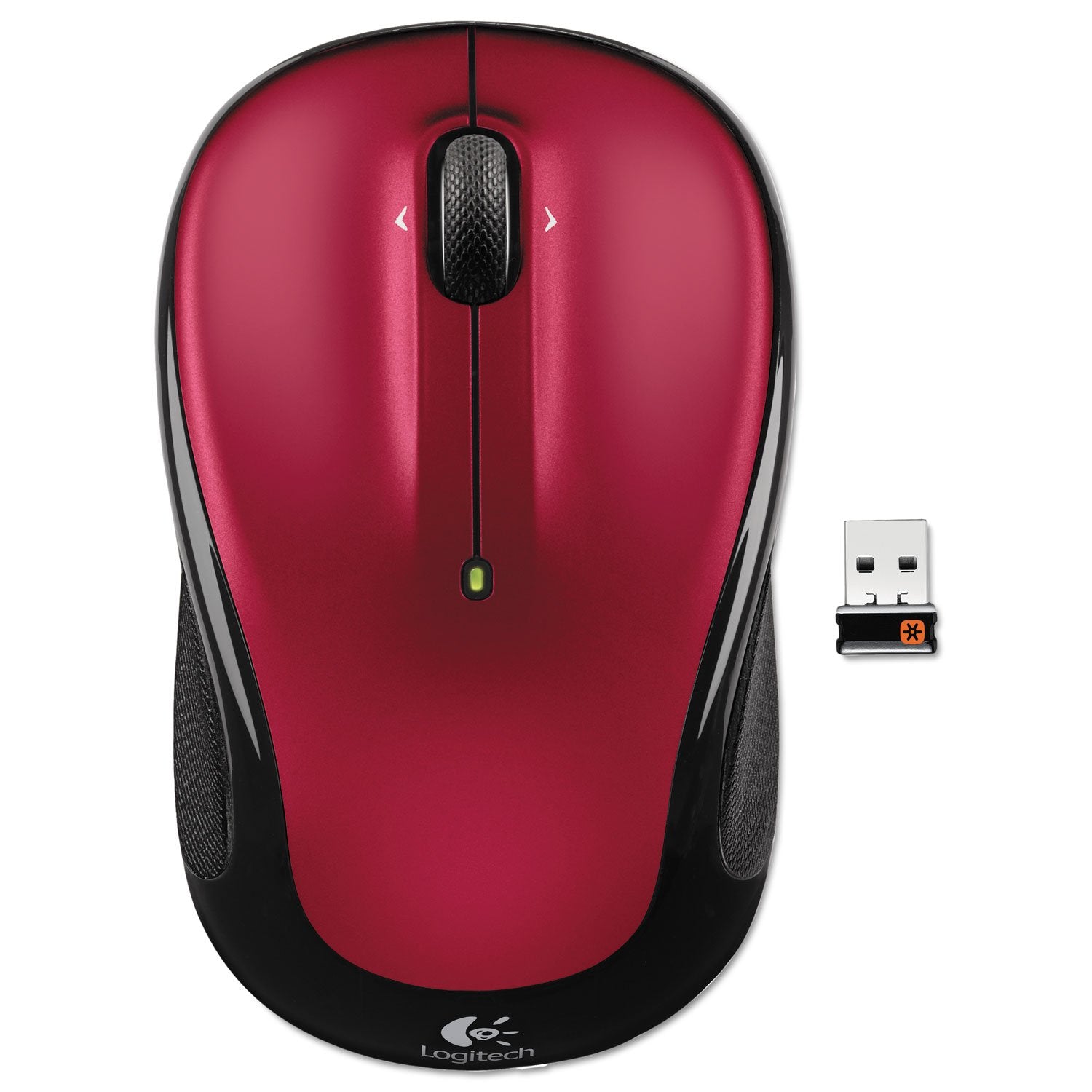 Logitech Laser Wireless Mouse Wireless Laser Mouse, 2 1/2''X 4 1/2''X1 3/4'', Red
