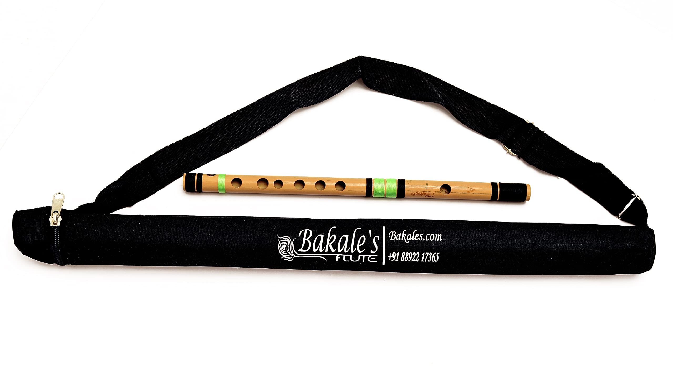 Bakale Flutes A Medium Bansuri Flute Left Handed 14 Inch 440Hz
