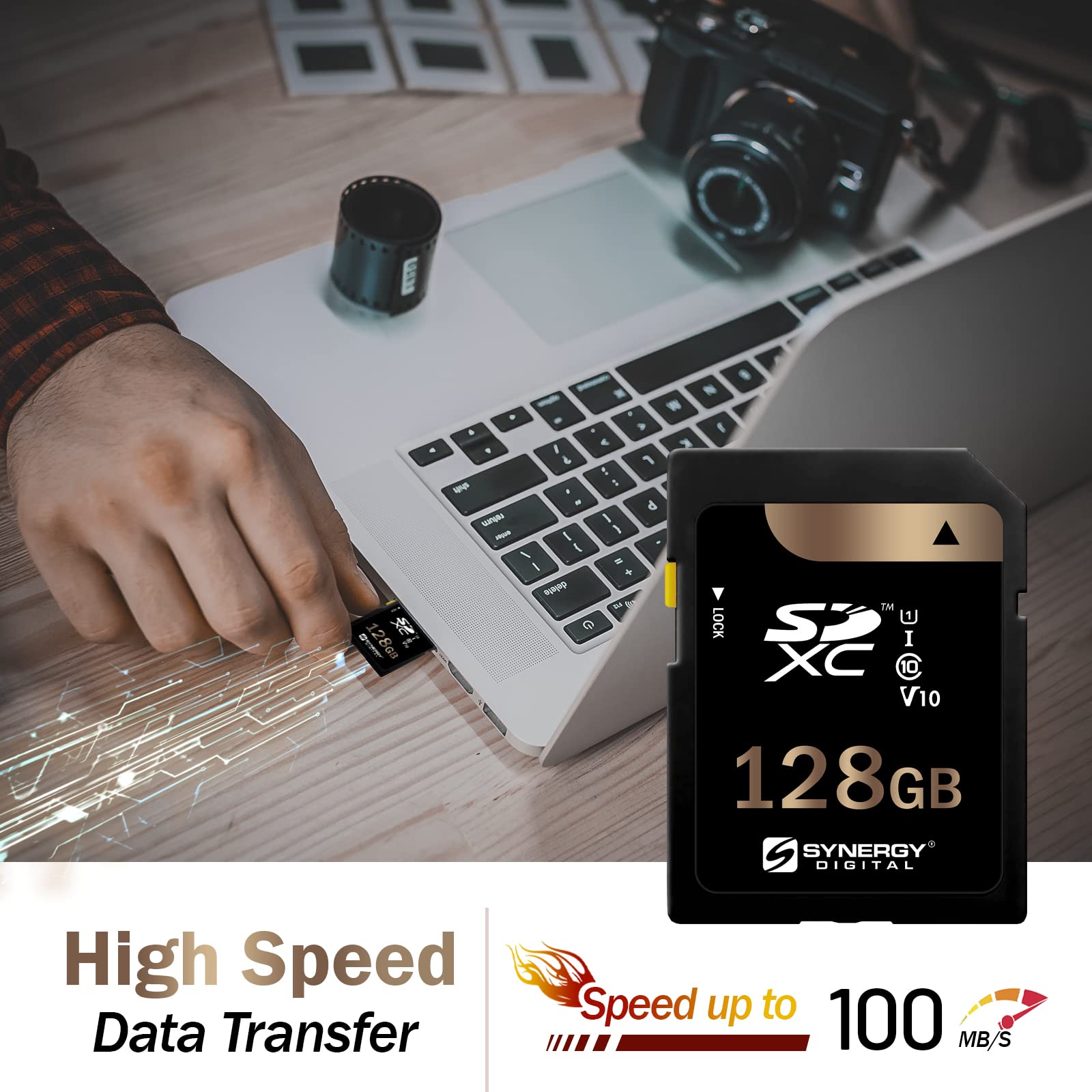 Synergy Digital 128Gb, Sdxc Uhs I Memory Cards   Class 10, U1, 100Mb/S, 300 Series   Pack Of 2