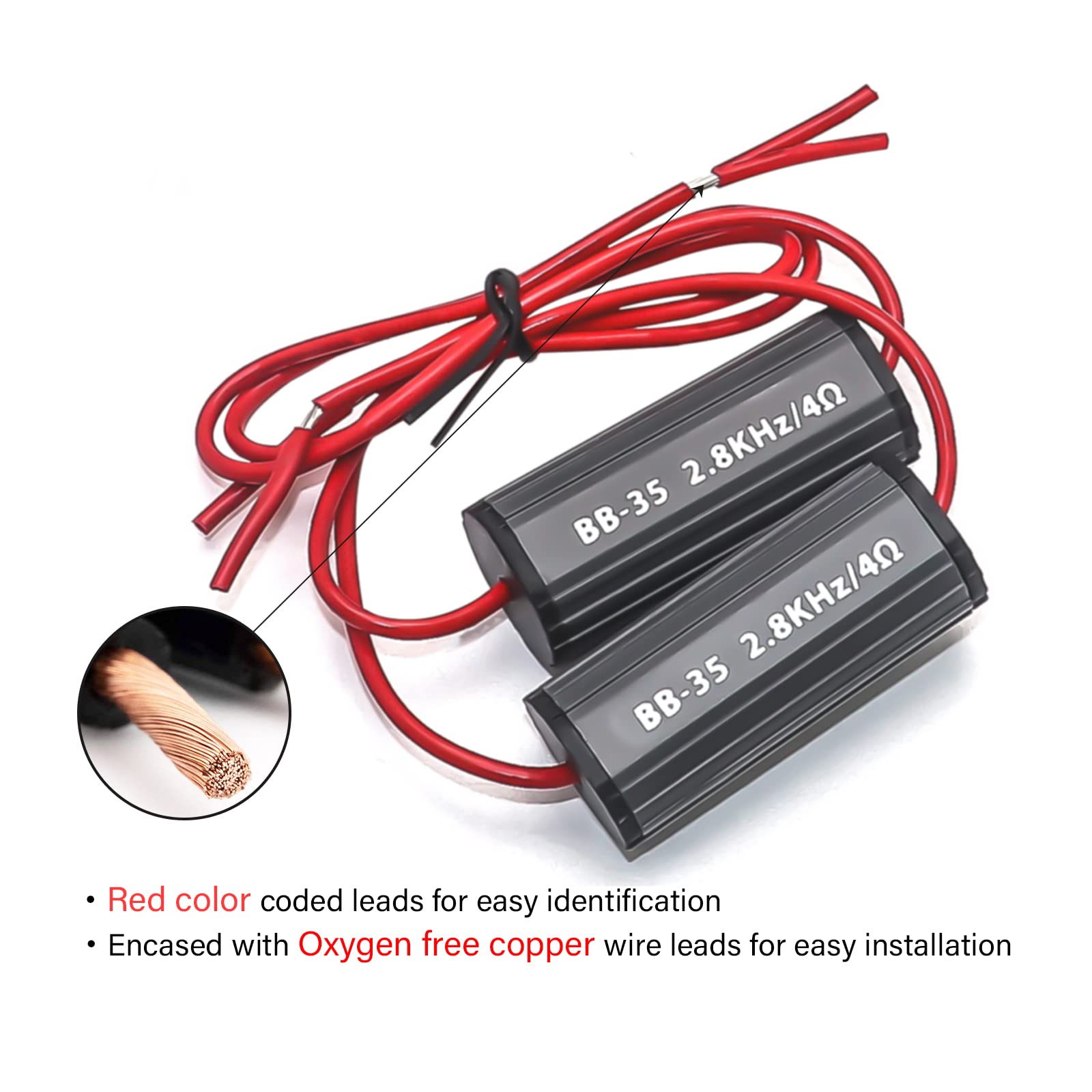 Recoil Bb 35 Bass Blocks Designed To Protect Car Audio 3.5 Inch Speakers, Eliminate Frequencies 0 2.8Khz At 4Ohms, Pair