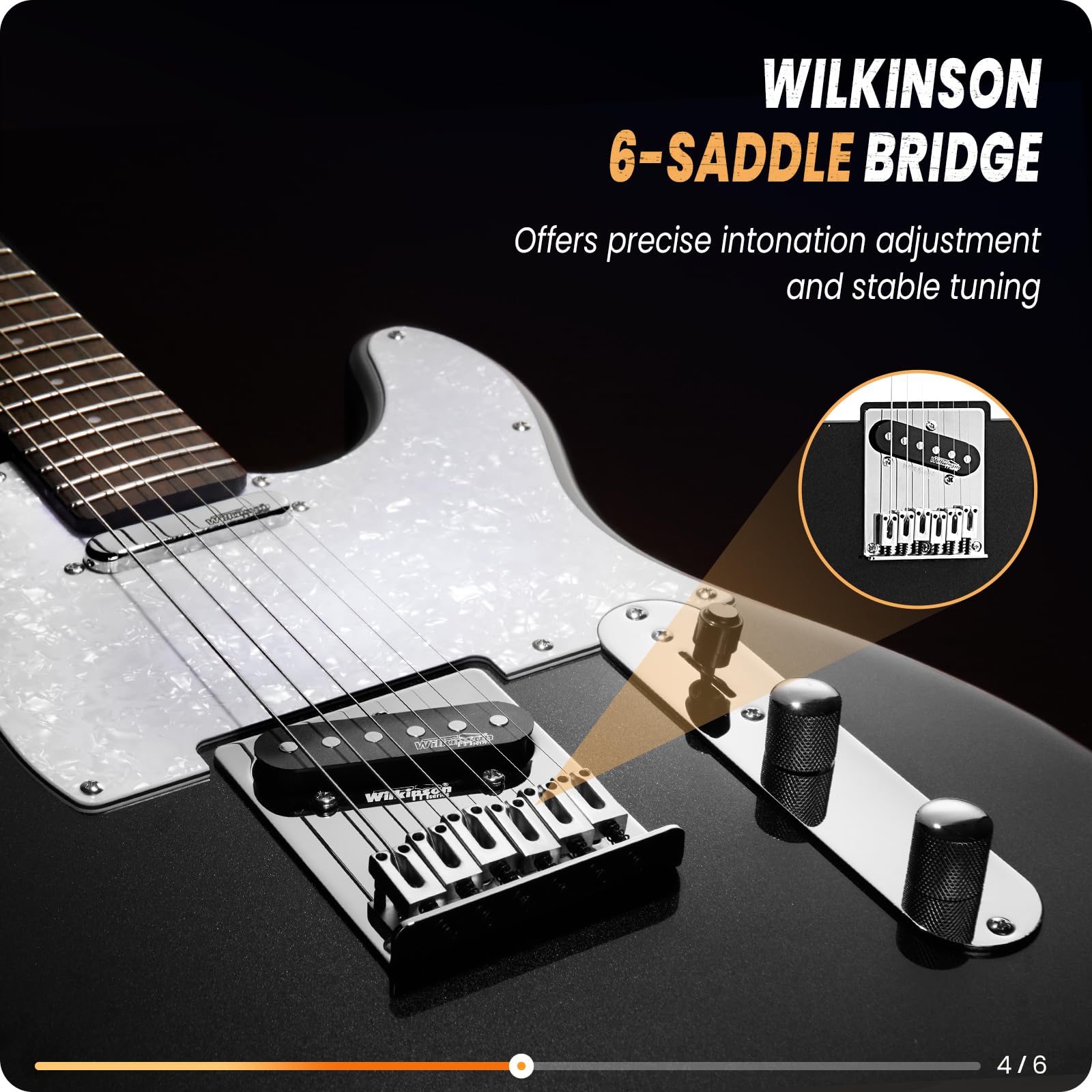 Fesley 39 Tl Style Electric Guitar: Solid Body Electric Guitars For Intermediate &Pro Players With Wilkinson Pickups,Grover Tune