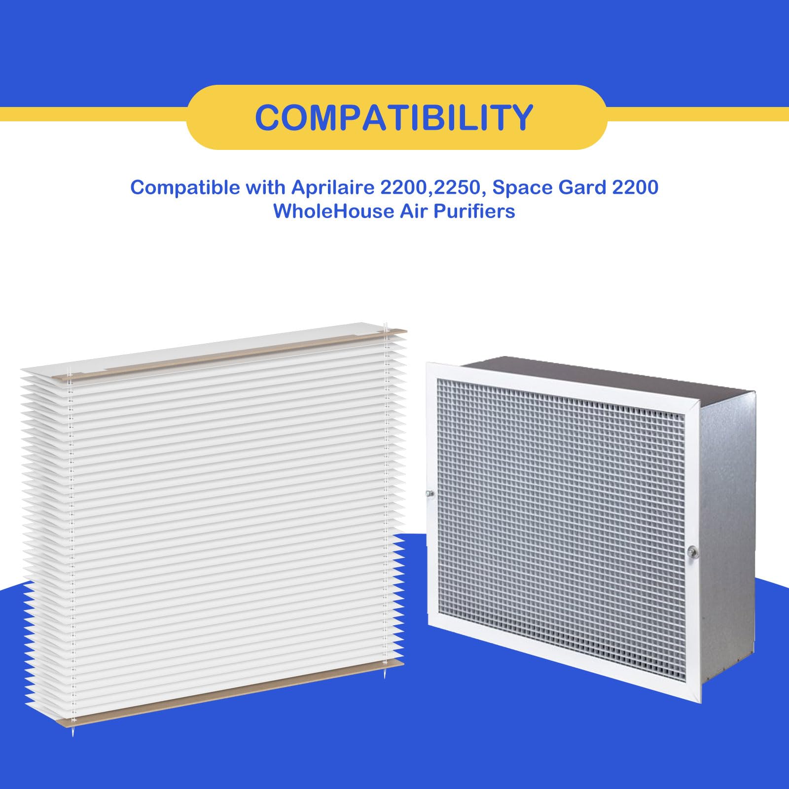 201 Air Filter Replacement Compatible With Aprilaire 2200 2250, Space Gard 2200 Air Cleaner Purifier And Lennox Pmac 20C X0445,