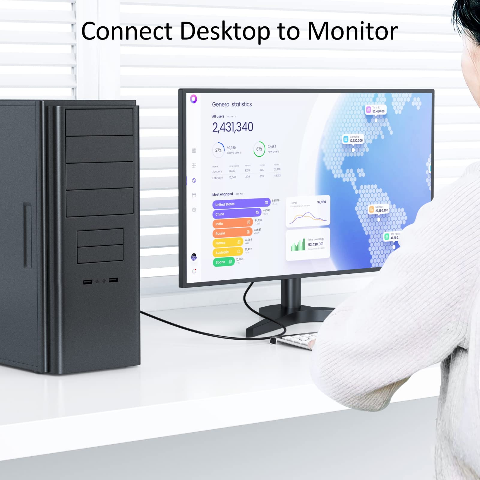 Urelegan Vga To Vga Cable 6 Feet 5 Pack, Vga To Vga Monitor Cable 1080P Full Hd Male To Male Cord Hd15 For Computer Pc Monitor L