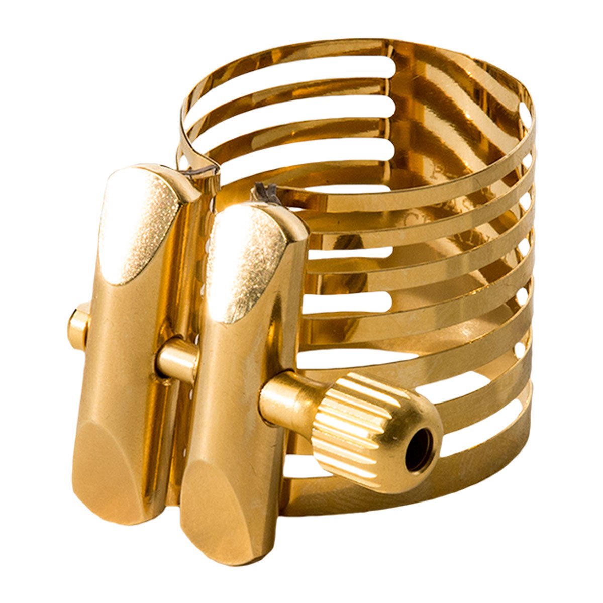 Rovner Ligature & Plastic Cap For Alto Standard Saxophone   Platinum Gold Ligature For Hard Rubber Mouthpiece (Pg 1Rl)
