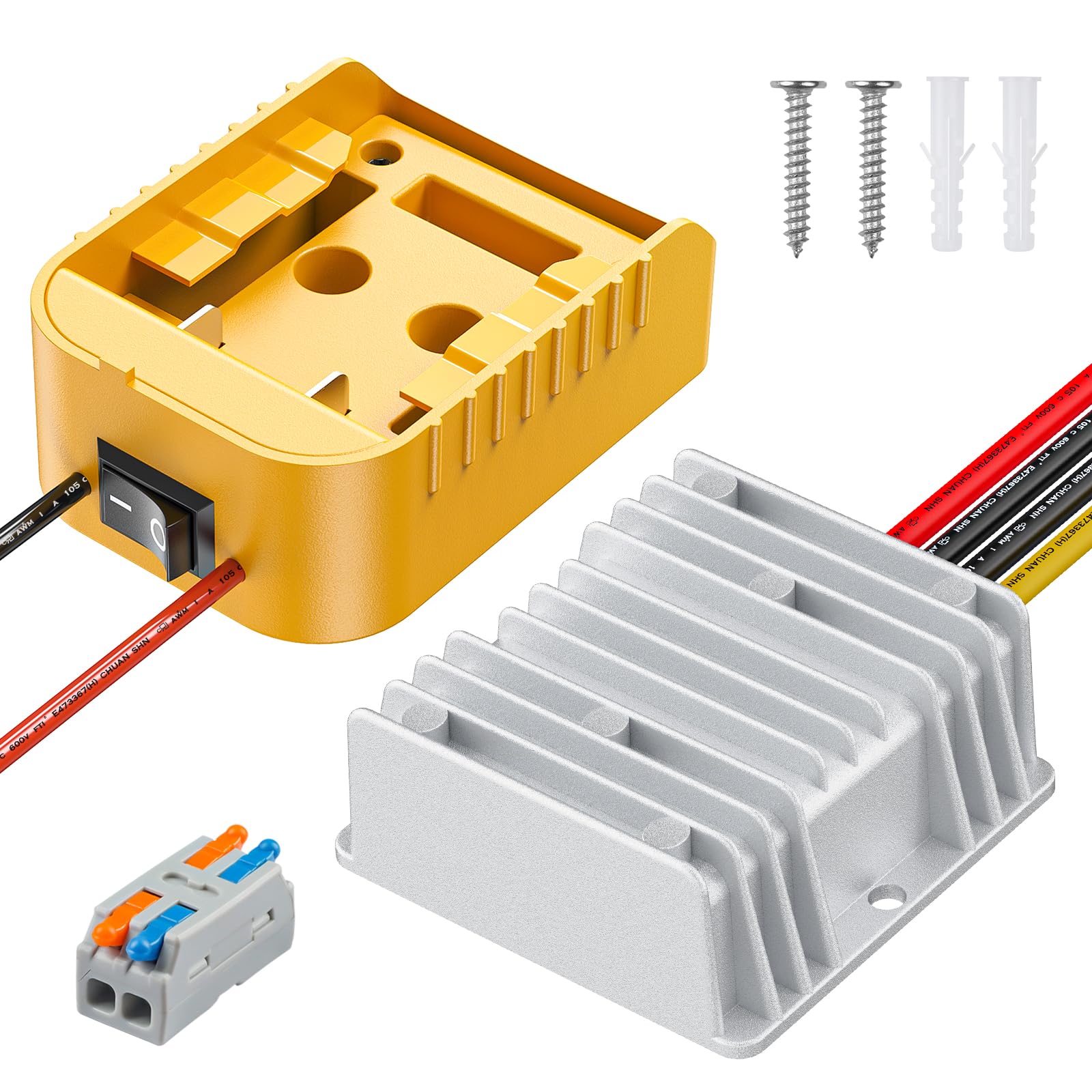 Vibit 20 V To 12 V Step Down Converter For Dewalt Battery, Dc Power Adapter, Voltage Reducer Transformer 180 W Buck Converter Re