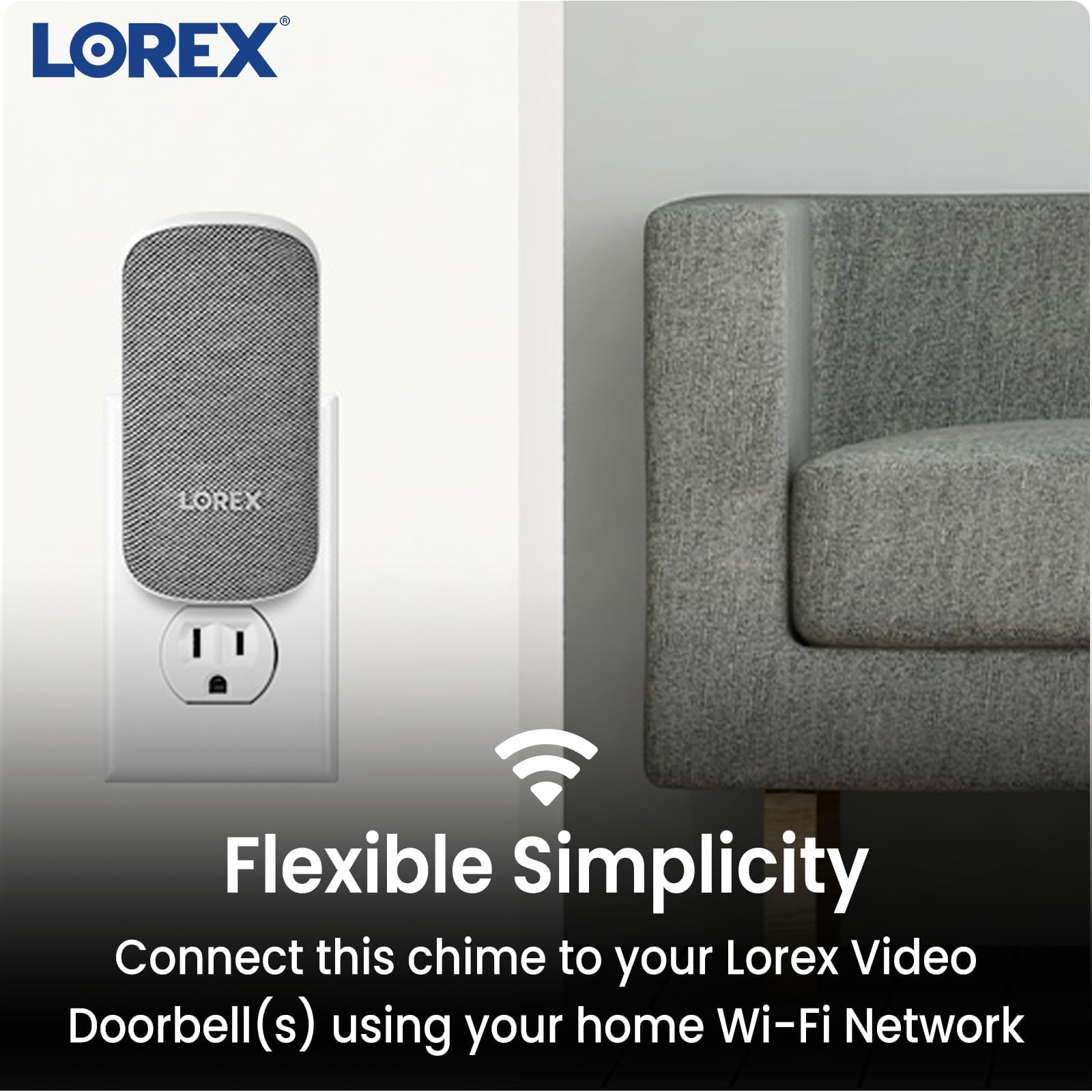 Lorex Wi Fi Chime Box Add On For Video Doorbells & Home Security System   Easy Plug And Play Installation, Customizable Digital