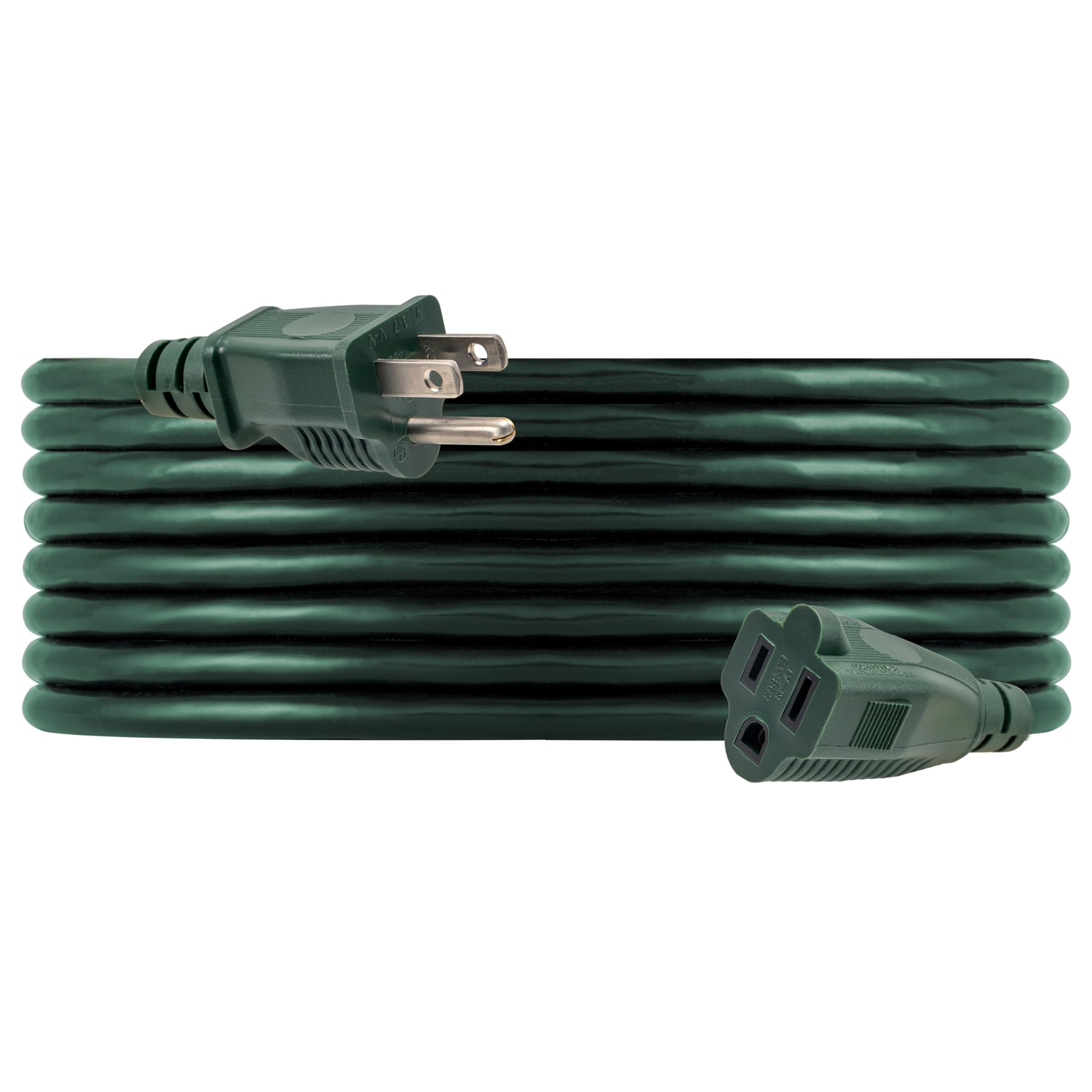 Ge Heavy Duty Waterproof Extension Cord   16Awg 3 Prong, 13 Amp 20 Ft, Ul Listed, Green
