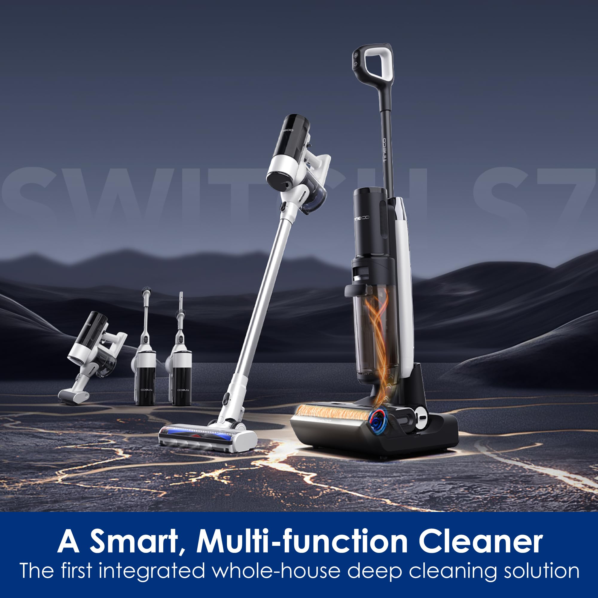 Tineco Floor One Switch S7 Wet Dry Vacuum Cleaner, Smart Floor Washer Multi Function, Self Cleaning, Extended Battery Lifespan 6