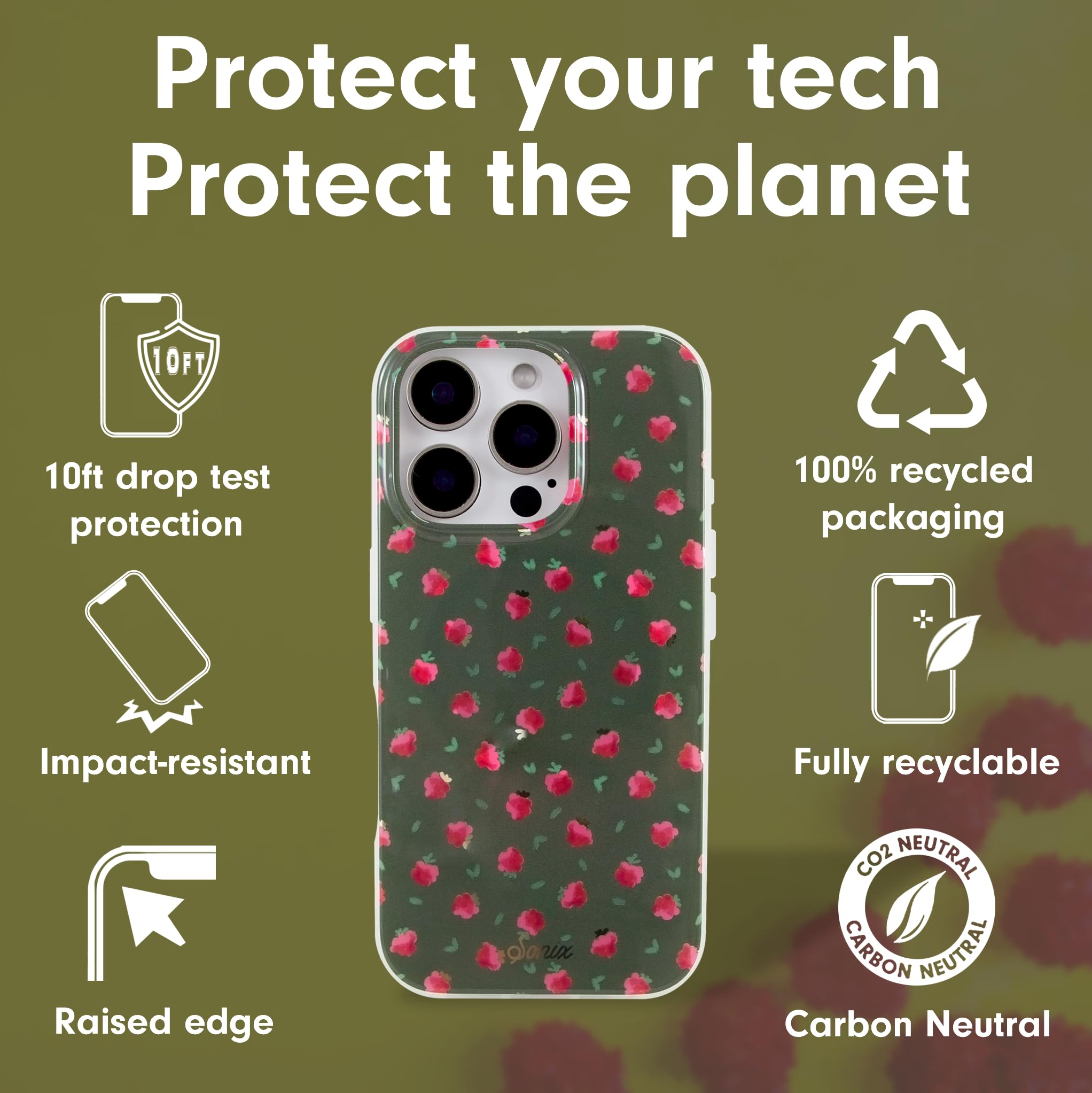 Sonix Case For Iphone 16 Pro | Compatible With Magsafe | 10Ft Drop Tested | Raspberry Delight