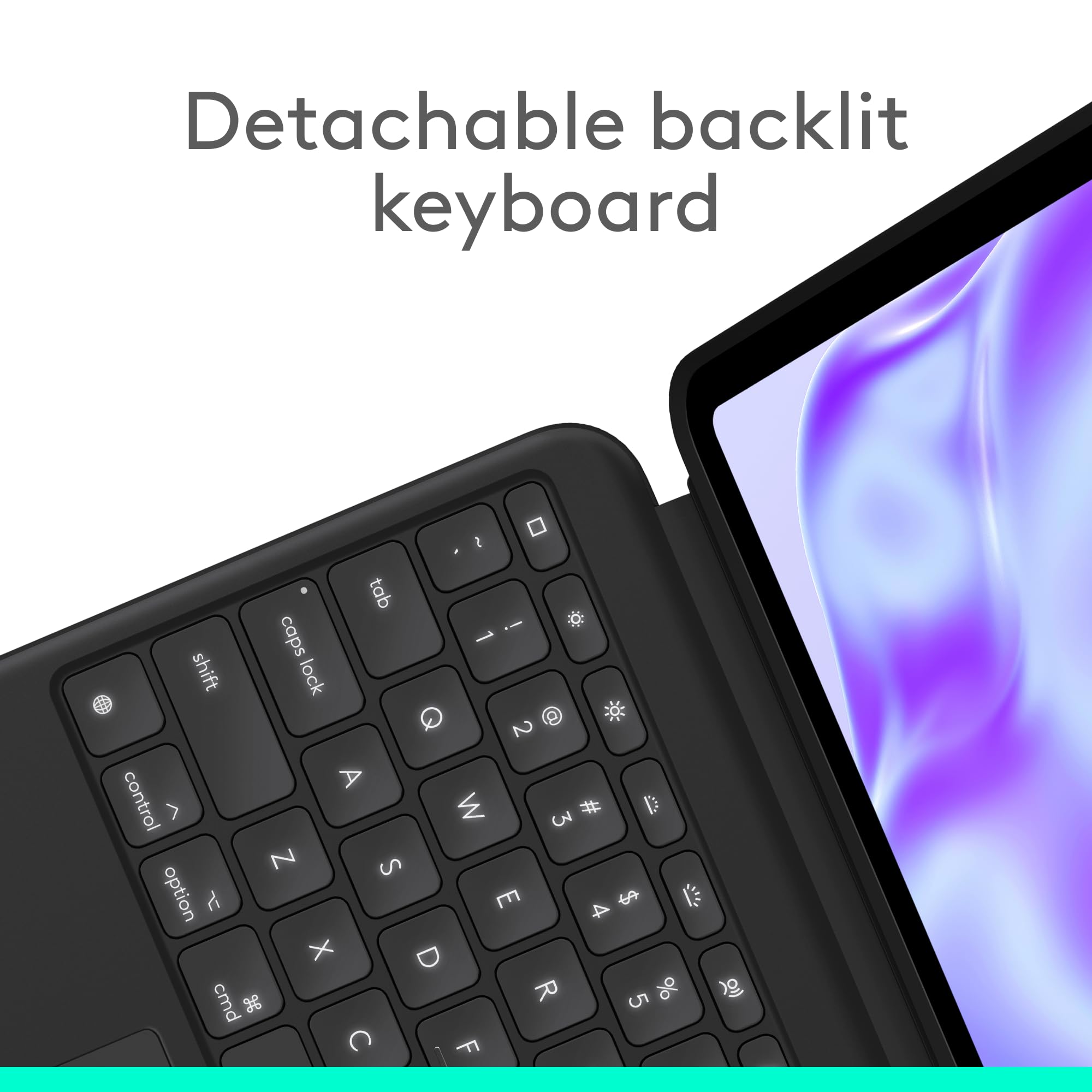 Logitech Combo Touch Ipad Pro 13 Inch (M4)(2024) Keyboard Case   Detachable Backlit Keyboard With Kickstand, Comfortable Typing,