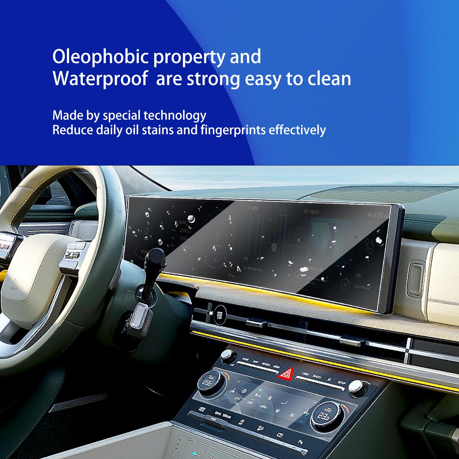 2Pack 2024 Hyundai Santa Fe Screen Protector & Ac Climate Film For 2024 Hyundai Santa Fe Se Sel Xrt Limited Calligraphy Hybrid D