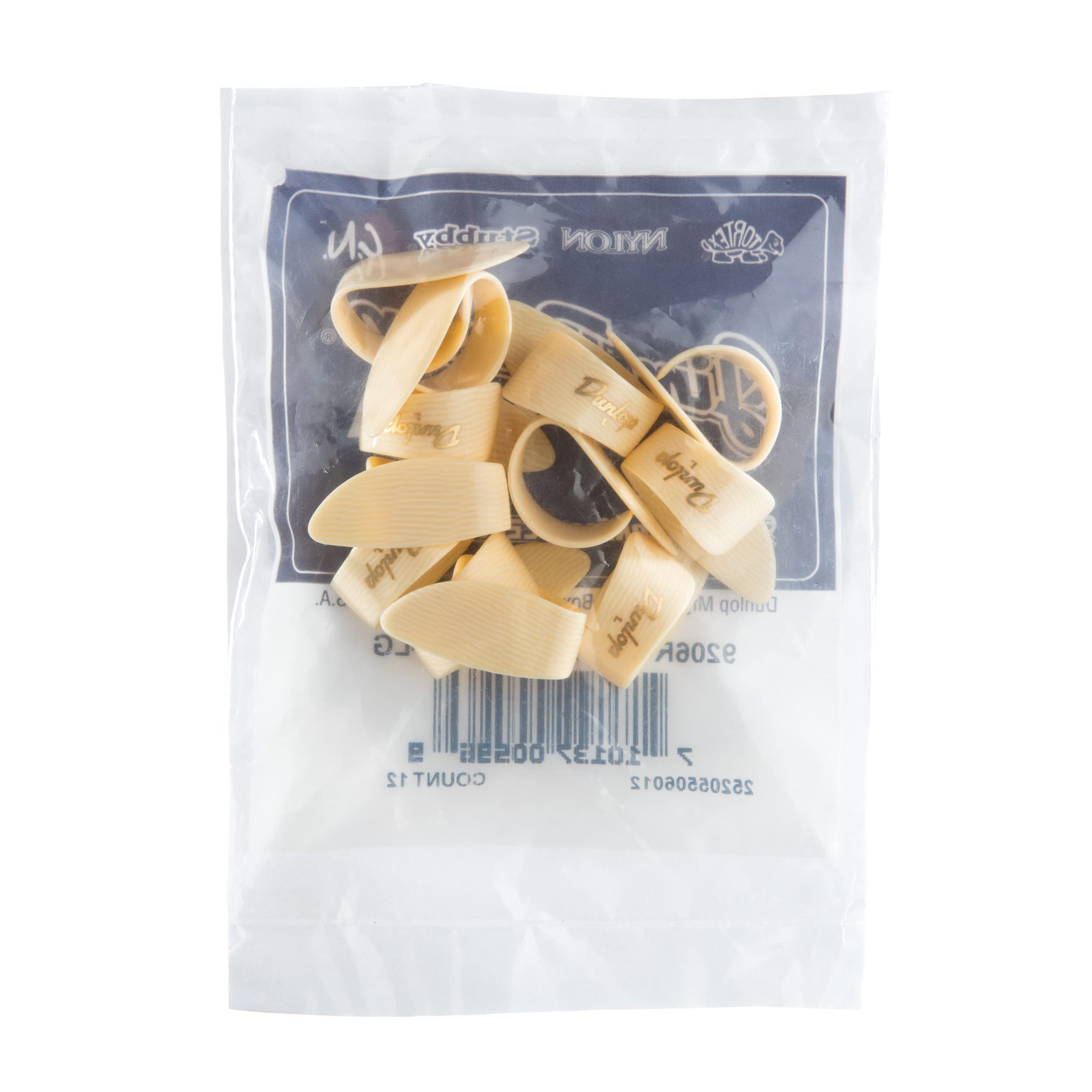 Jim Dunlop 9206 Heavies Ivoroid Thumbpicks, Large, 12/Bag