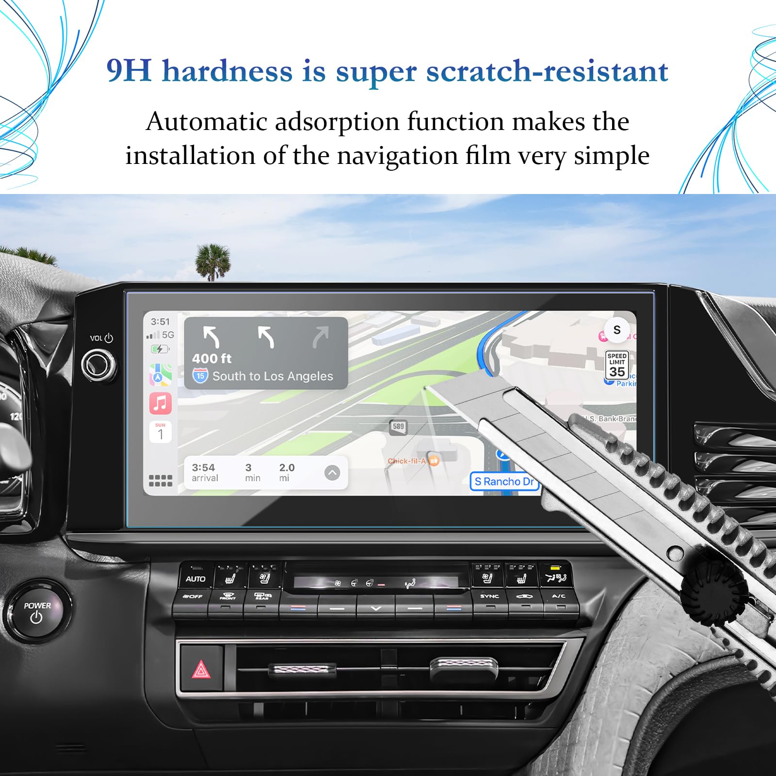 Sktu For 2025 Toyota Camry Screen Protector 12.3 Inch For 2025 Toyota Camry (Xle/Xse) 12.3 Inch Infotainment Touchscreen Toyota Camry 2025 Accessories 2025 Camry Hybrid Tempered Glass [Anti Scratch, Ultra Clear]