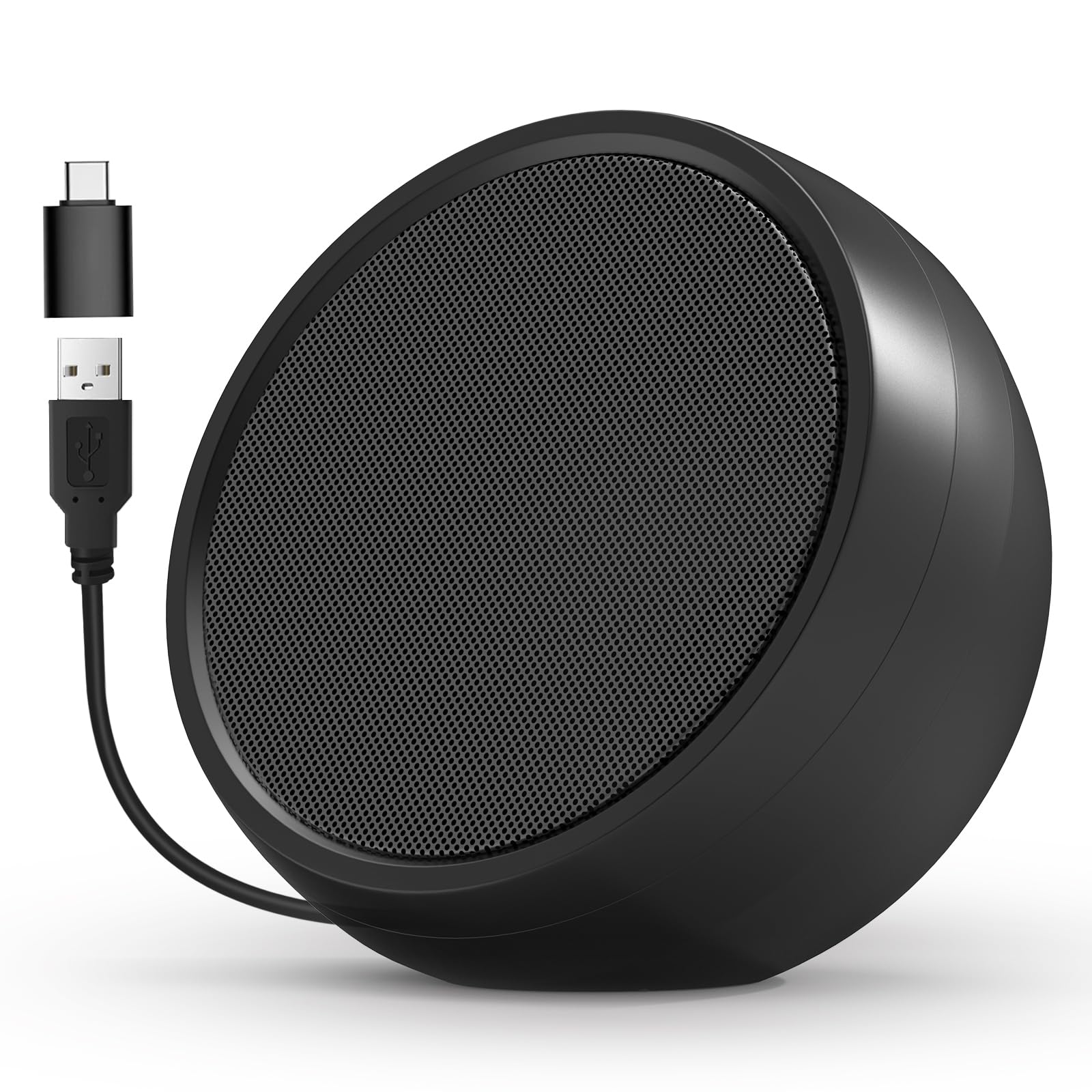 Abrru Usb Computer Speaker For Laptop, Pc, External Speakers For Desktop Computer, Crystal Clear Sound, Rich Bass, Loud Volume, 