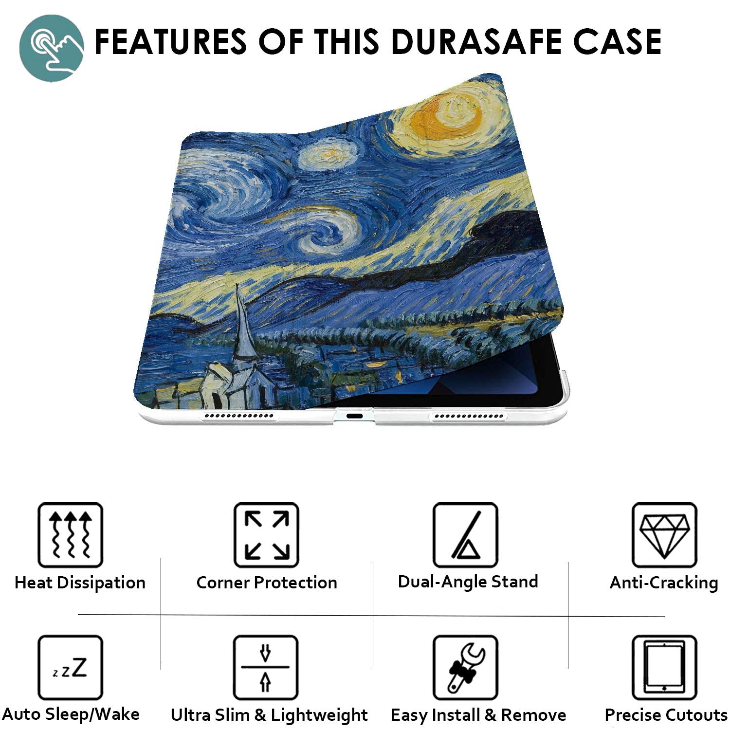 Durasafe Cases For Ipad Pro 11 Inch 1 Gen 2018 [ Pro 11 1St ] A1980 A1934 A2013 A1979 Mu0T2Ll/A Mu0Y2Ll/A Mtxn2Ll/A Printed Ligh