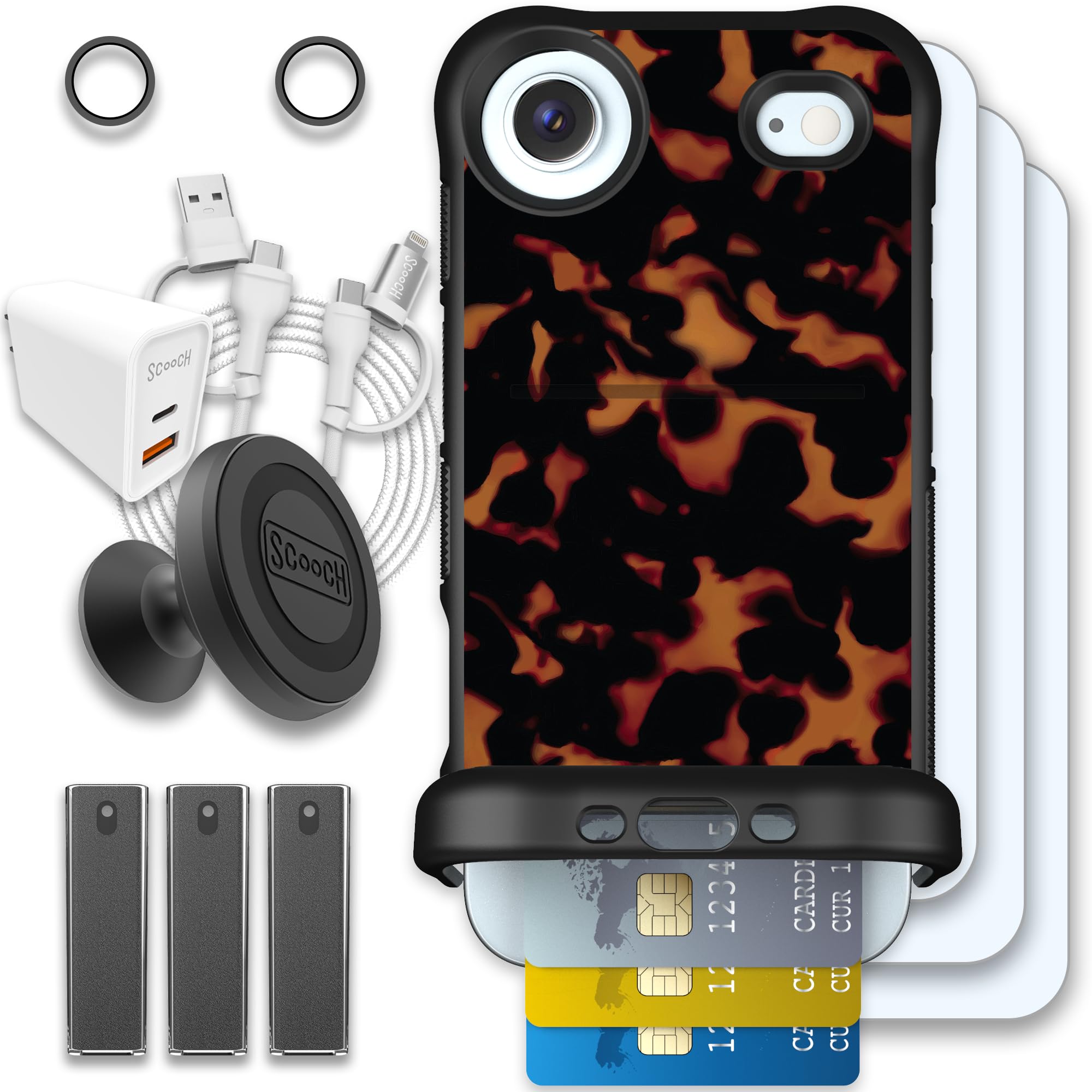 Scooch Wingmate for iPhone Air [Ultimate Bundle] with 3 Tempered Glass Screen Protectors, 2 Camera Lens Protectors, Wingmount, 3