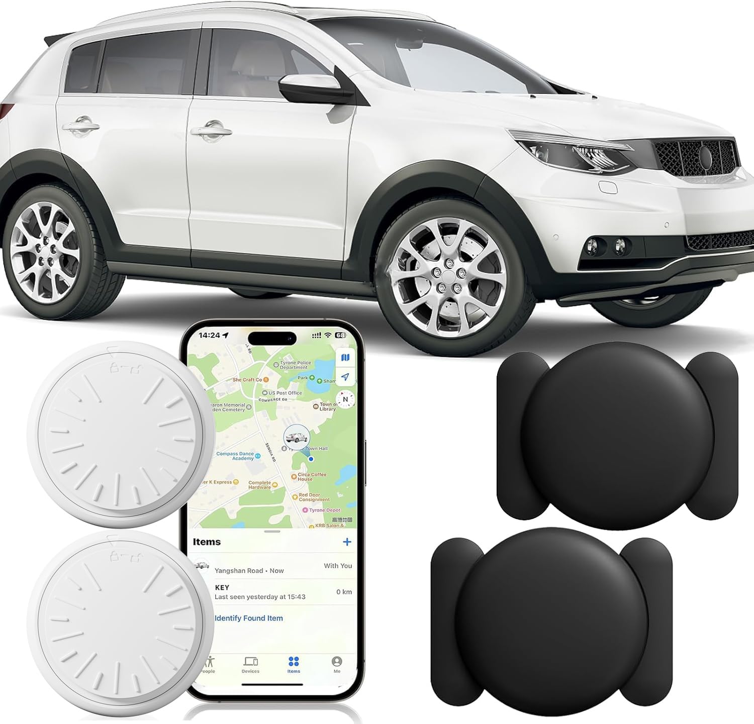 Mini GPS Tracker for Vehicles - Hidden Magnetic Car Tracker Device, Real-Time GPS Tracking for Kids, Car, Pets, No Monthly Fee, 