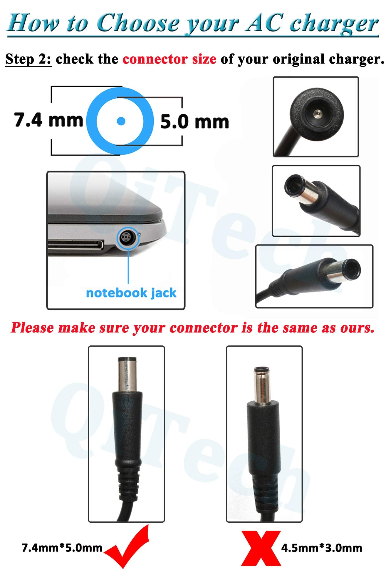 Wzxhu 19.5V 3.34A 65W Laptop Charger Replacement For Dell Latitude 7480 7490 5400 5480 5490 E5470 E6420 5580 5500 5590 E5430 E64