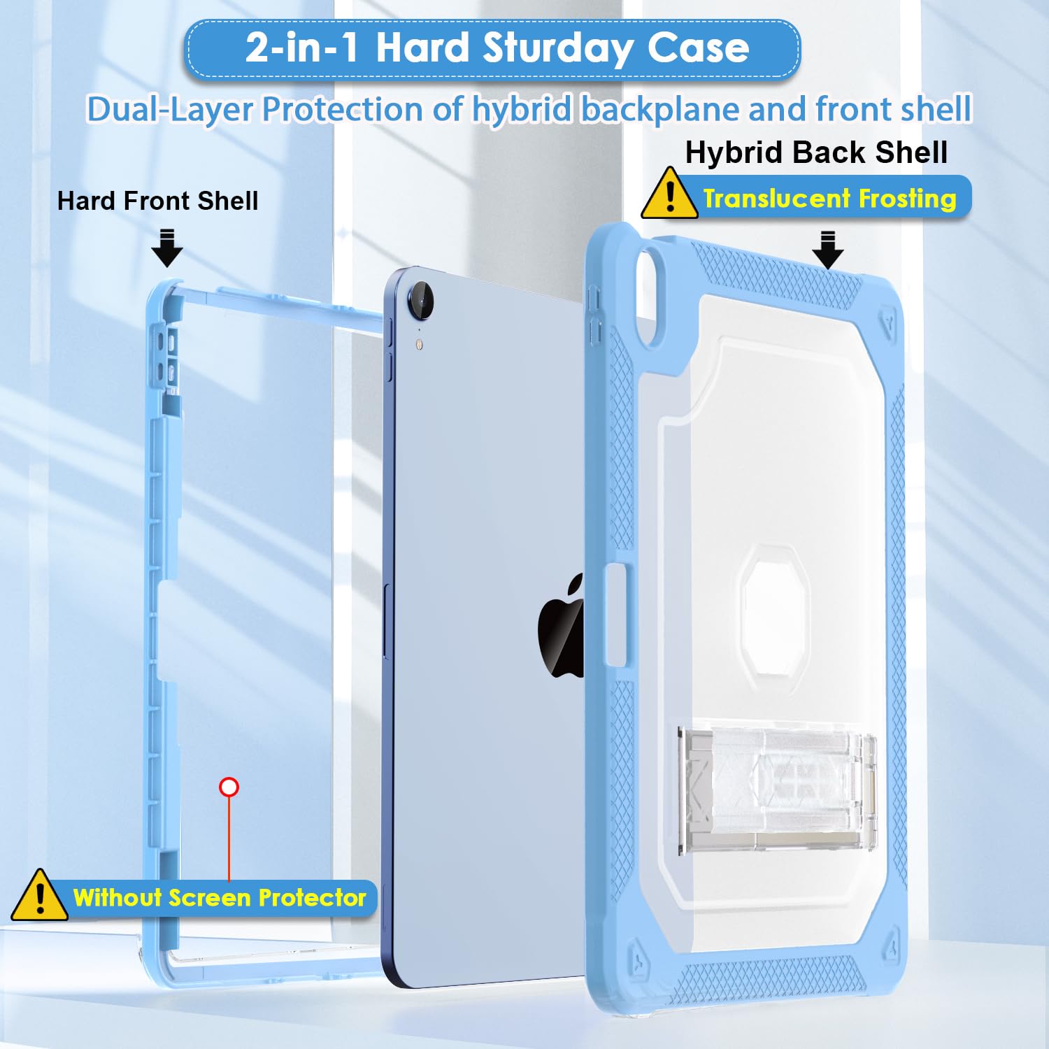 Zonefoker For New Ipad Air 13 Inch Case 2024 M2, 13'' Ipad Air Case 6Th Gen 2024 13 Inch Clear Slim Cover With Pencil Holder Hea