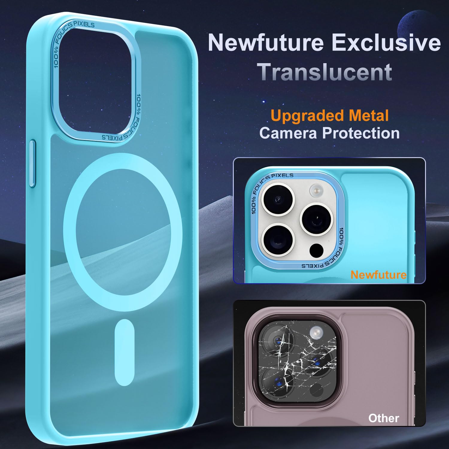 Newfuture Upgraded Magnetic For Iphone 15 Pro Max Case [Compatible With Magsafe] [Mil Grade Protection], Pocket Friendly, Slim T