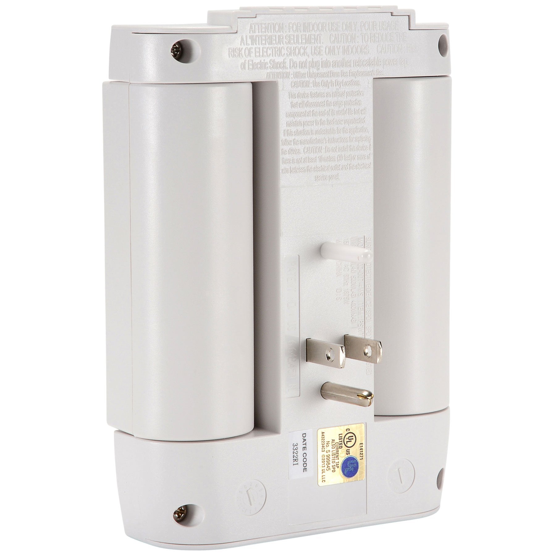 Rca Pswts6F Wall Tap Surge Protector With 6 Swivel Outlets,White