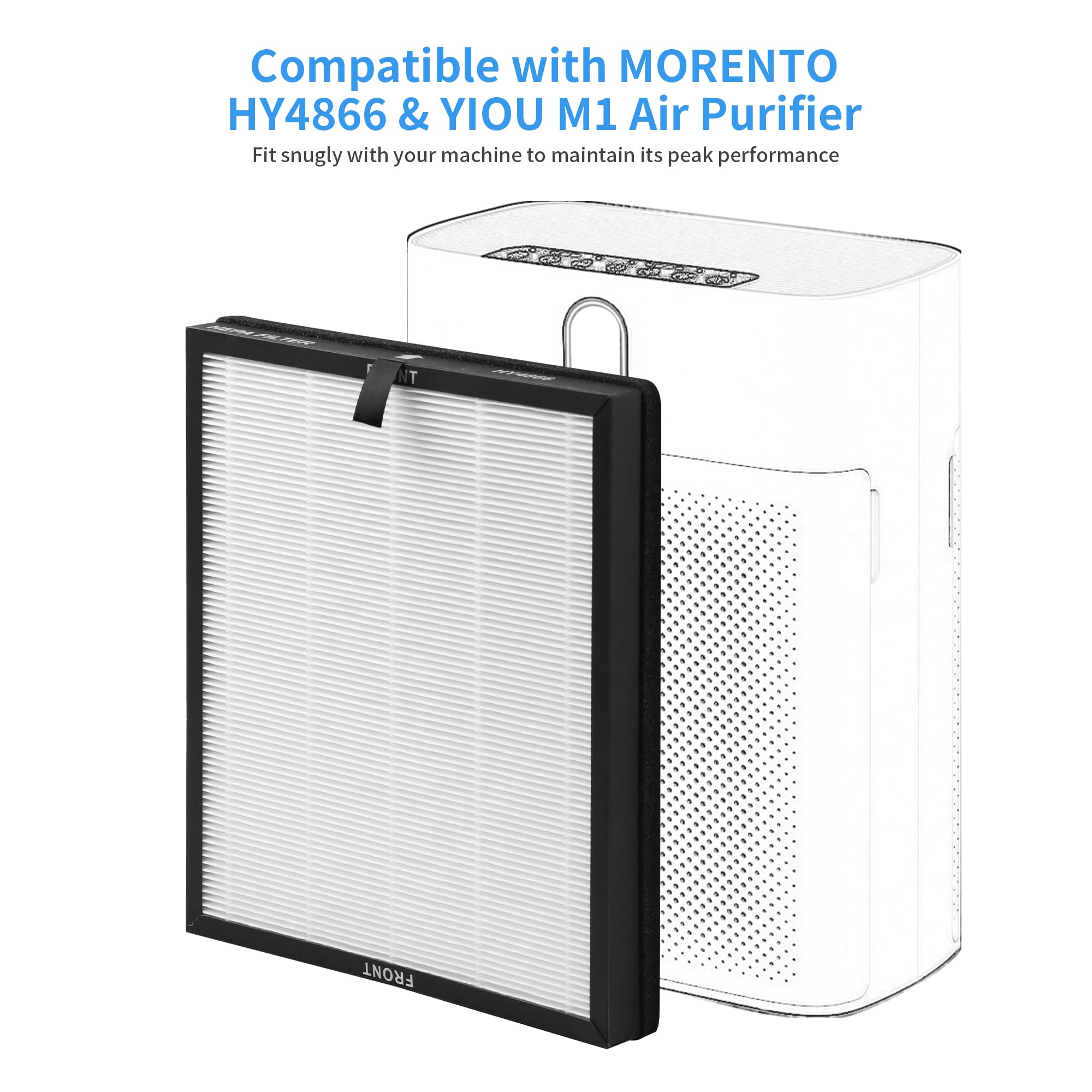 Xbww Hy4866 H13 True Hepa Replacement Filter Compatible With Morento Hy4866 And Yiou M1 Air Cleaner Purifier, 2Packs