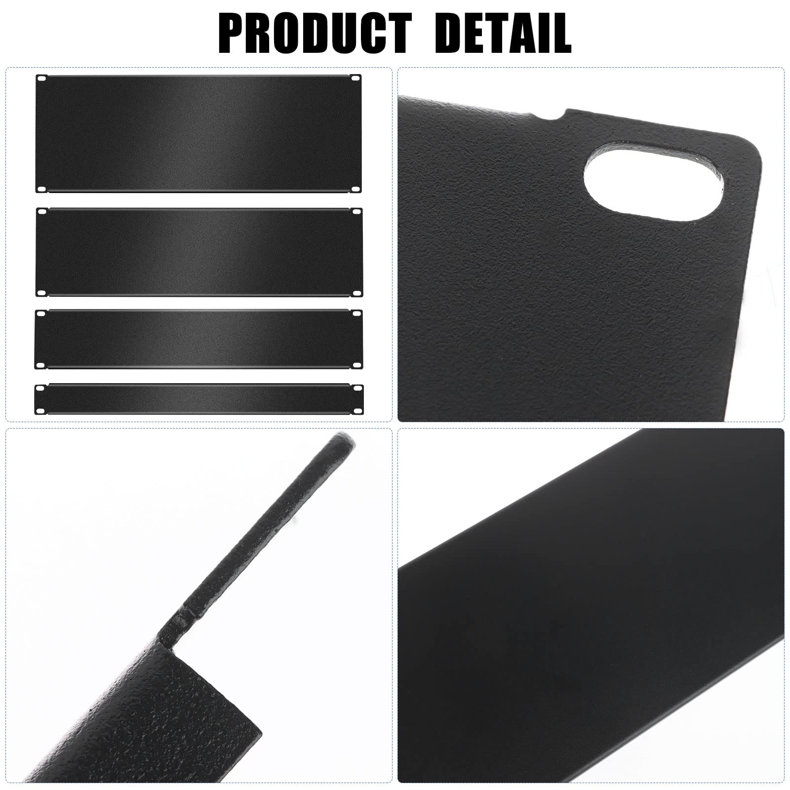 4 Pack 1U/2U/3U/4U Blank Panel 1U Blanking Panel Metal Disassembled Blank Panel Rack Mount Filler Panel For Server Rack Enclosur