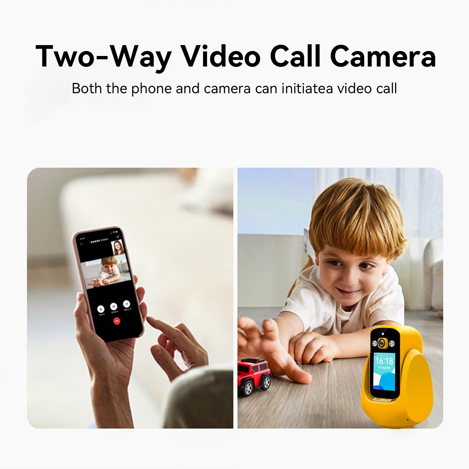 Acemo Indoor Security Camera,Two Way Video Camera, Wifi Baby/Elder/Puppy/Dog/Pet Camera, 1080P Nanny Security Camera For Home, V