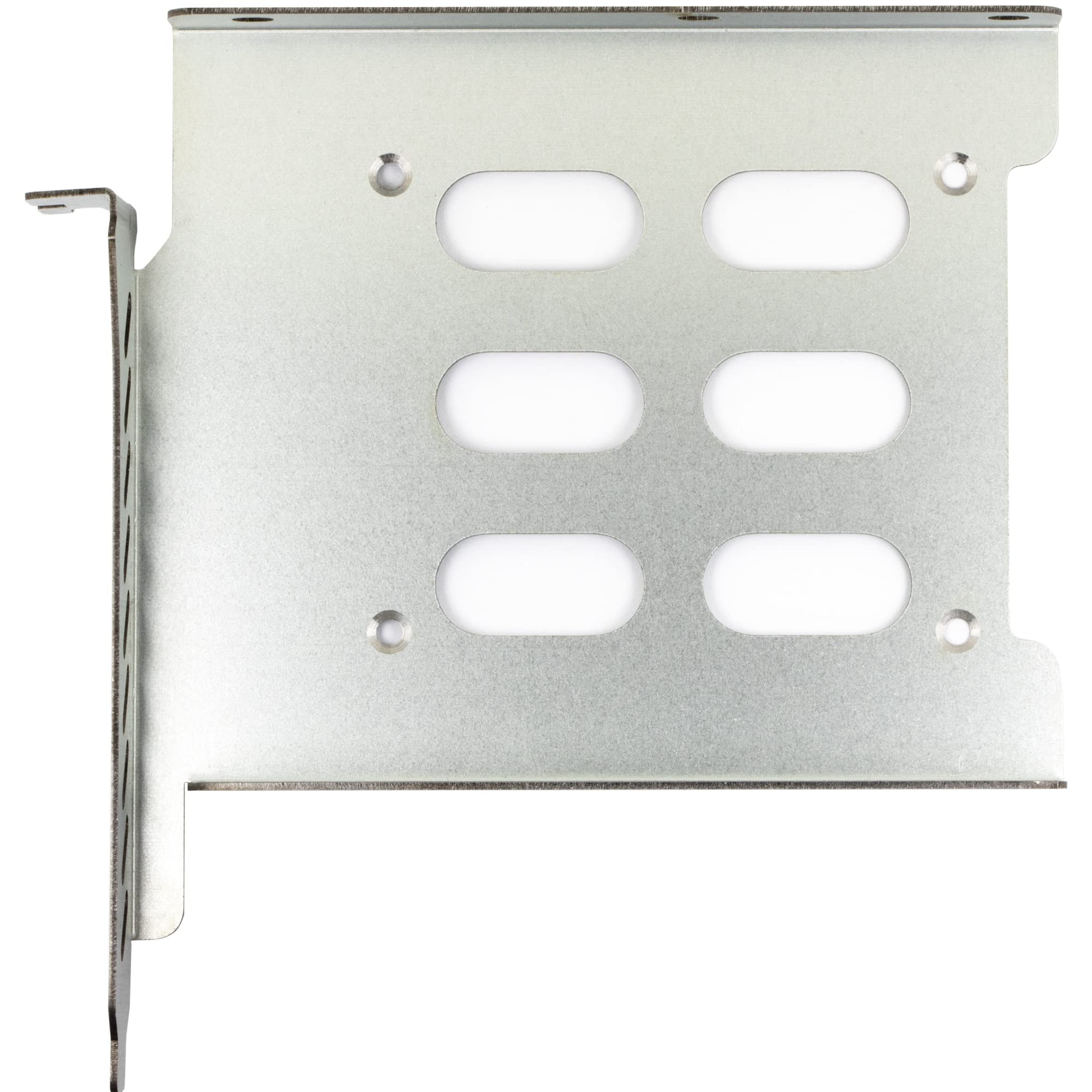 2Pcs 2.5  To 3.5  Hard Drive Tray Holder For Pci Ssd Hdd Metal Mounting Bracket Adapter