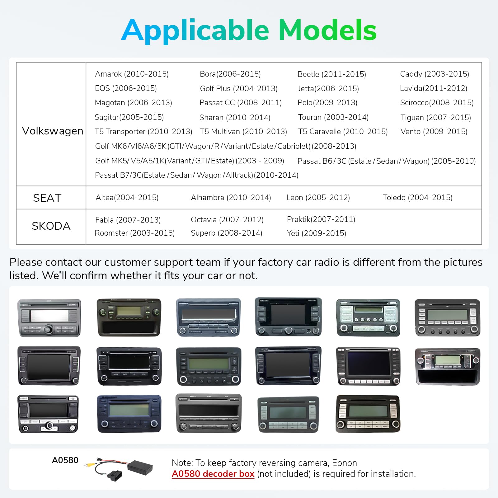 Eonon Android 13 Wireless Carplay & Android Auto Car Stereo, 6Gb Ram +64Gb Rom Car Radio, 9 Inch Qled Touchscreen Car Stereo Rec