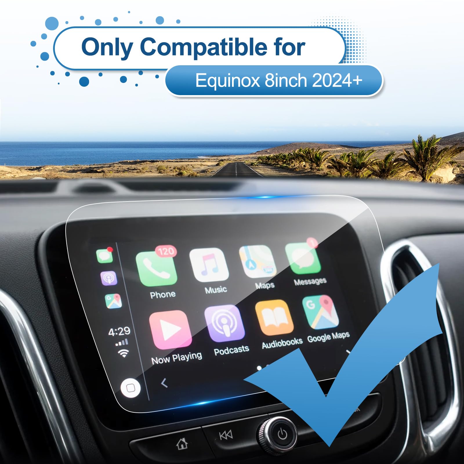 Coleya 2024 Chevy Equinox Screen Protector For Chevrolet Equinox (Premier/Rs/Lt) 8 Inch Touch Screen, 2024 Chevy Equinox Tempere