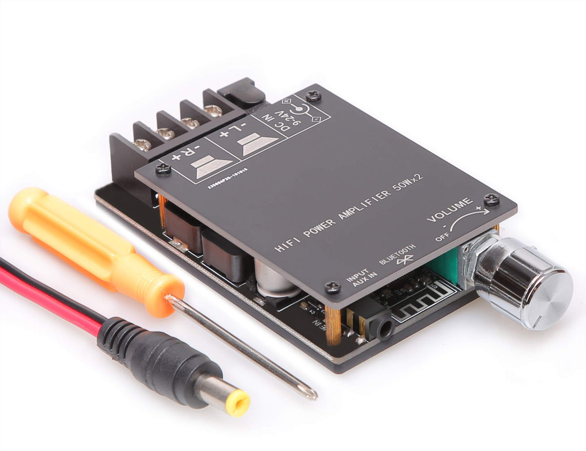 Damgoo 50W+50W Bluetooth 50 Amplifier Board,100W Audio Amp Board Dual Channel Dc8 24V,Easy Installation And Password Free Connec