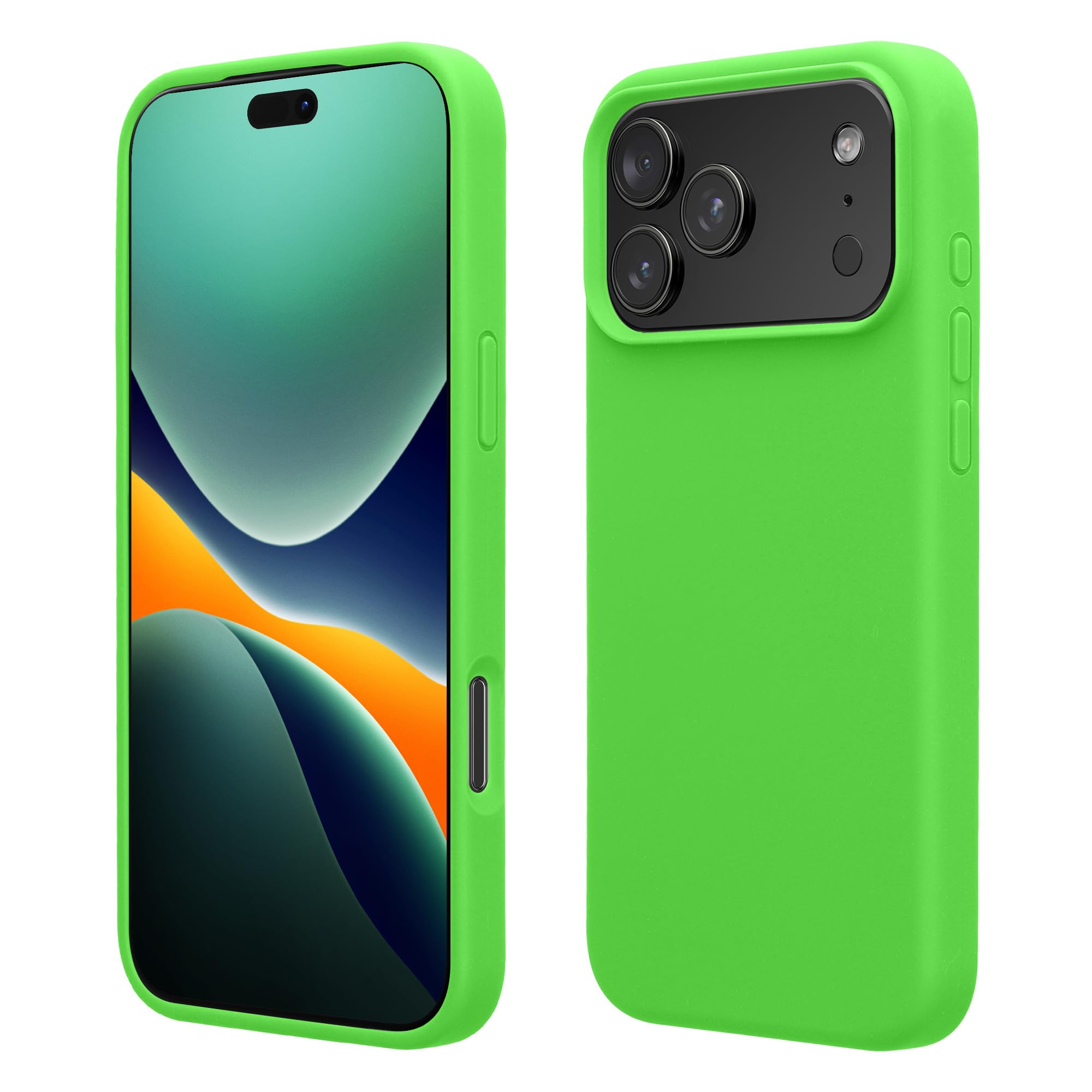 kwmobile Case Compatible with Apple iPhone 17 Pro Case - TPU Silicone Phone Cover with Soft Finish - Lime Green