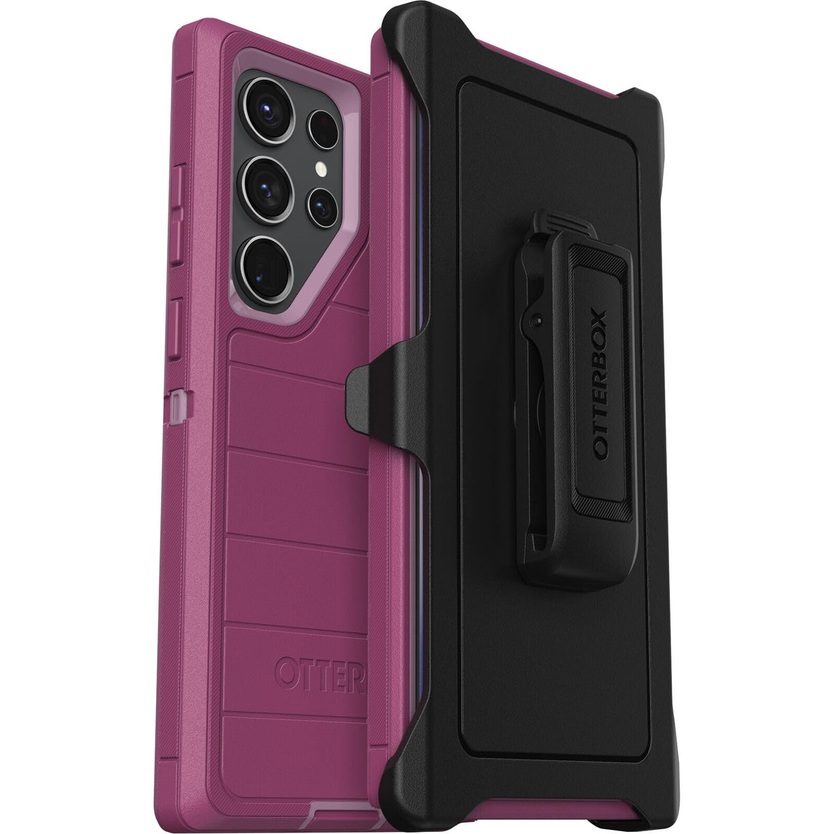 Otterbox Galaxy S23 Ultra (Only) - Defender Series Case - Morning Sky (Pink) - Rugged & Durable - With Port Protection - Holster