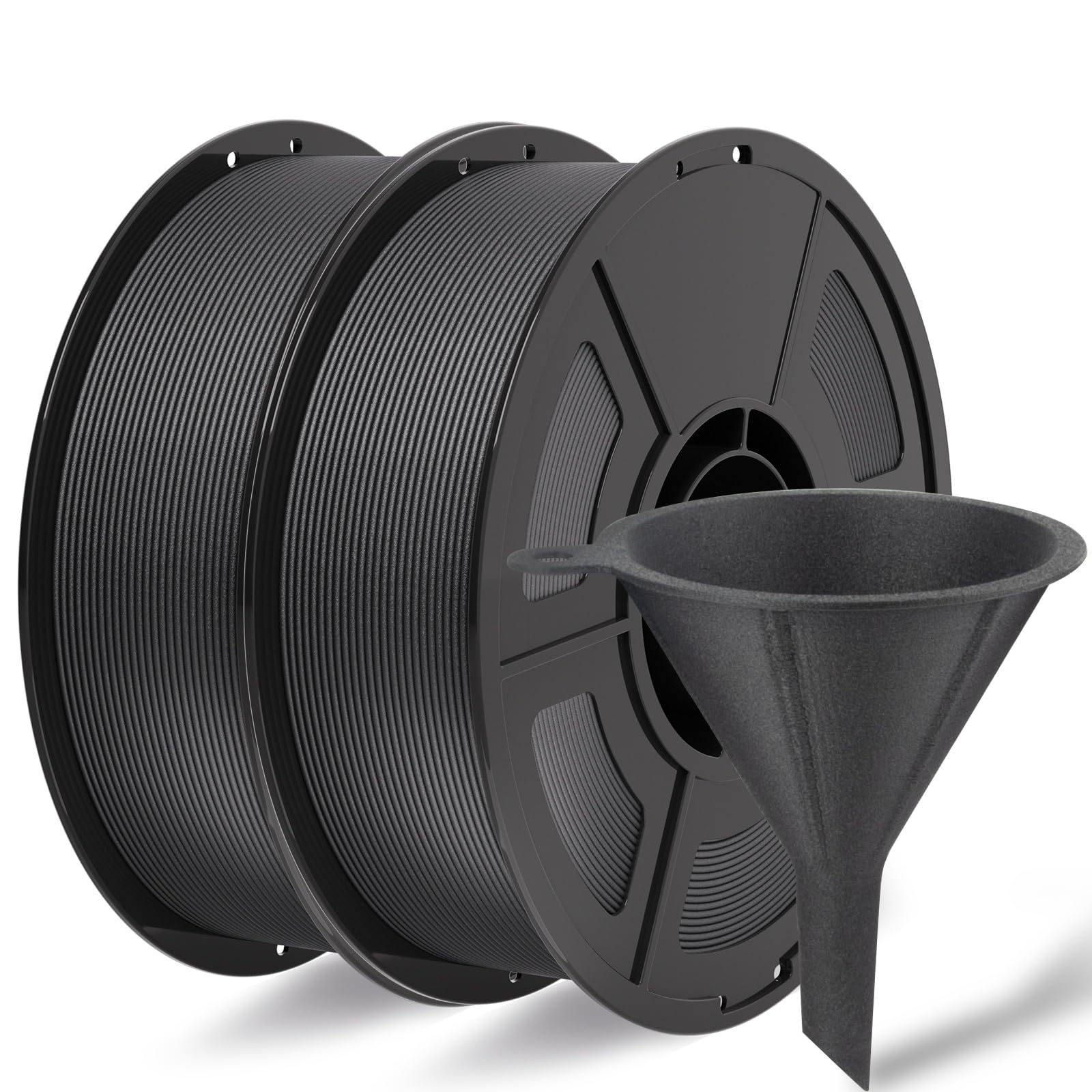 IEMAI Carbon Fiber PETG Filament 1.75mm Bundle 2KG, Matte Black PETG-CF 3D Printer Filament with Dimensional Stability & Low War