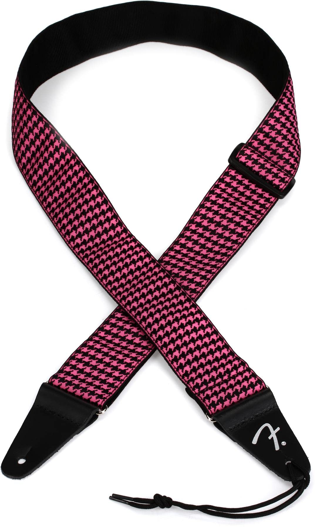 Fender Houndstooth Jacquard Guitar Strap, 2in, Pink