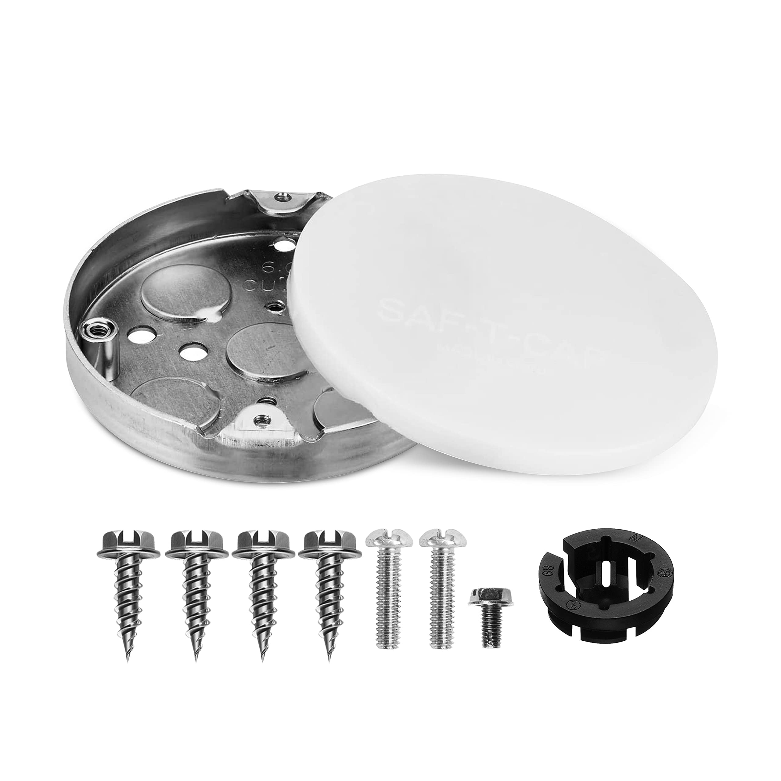 OHLECTRIC SafTPan Ceiling Fan Mounting Bracket & Ceiling Light Box | 6 Cubic Wiring Capacity, 1/2 Deep Ceiling Pan | Romex &