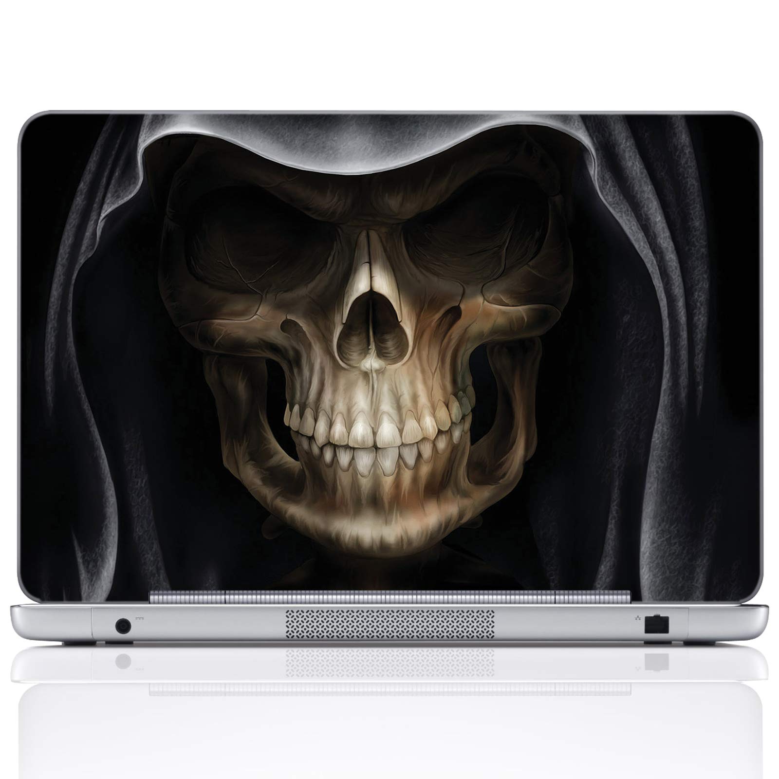 Meffort Inc 17 17.3 Inch Laptop Notebook Skin Sticker Cover Art Decal (Included 2 Wrist Pad)   Skull Head