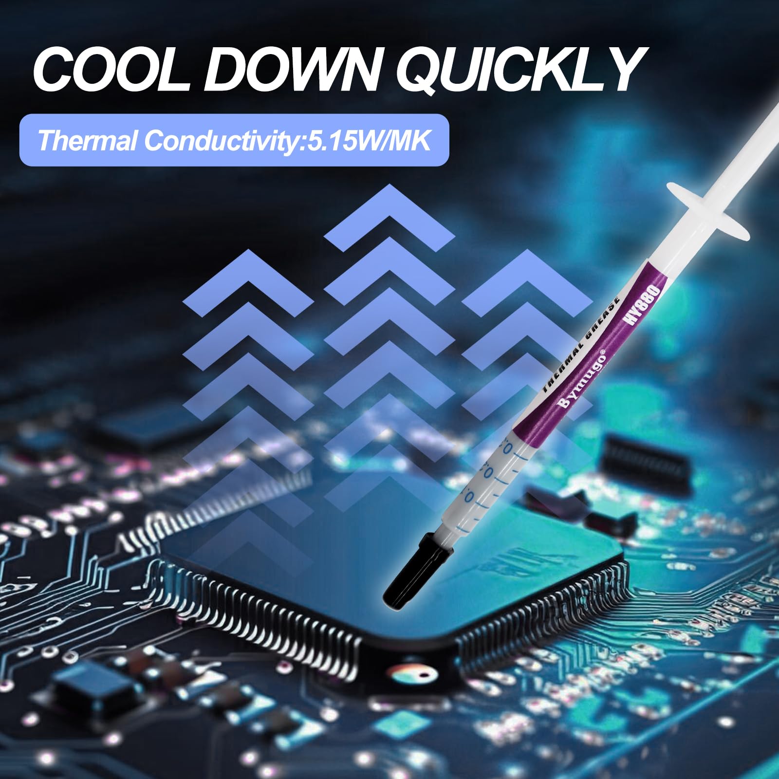 10 Pack Hy880 Thermal Paste Kit 5.15 W/Mk 1 G/Pcs, High Performance Thermal Compound Paste Grease Heatsink For Cpu, Processor, A